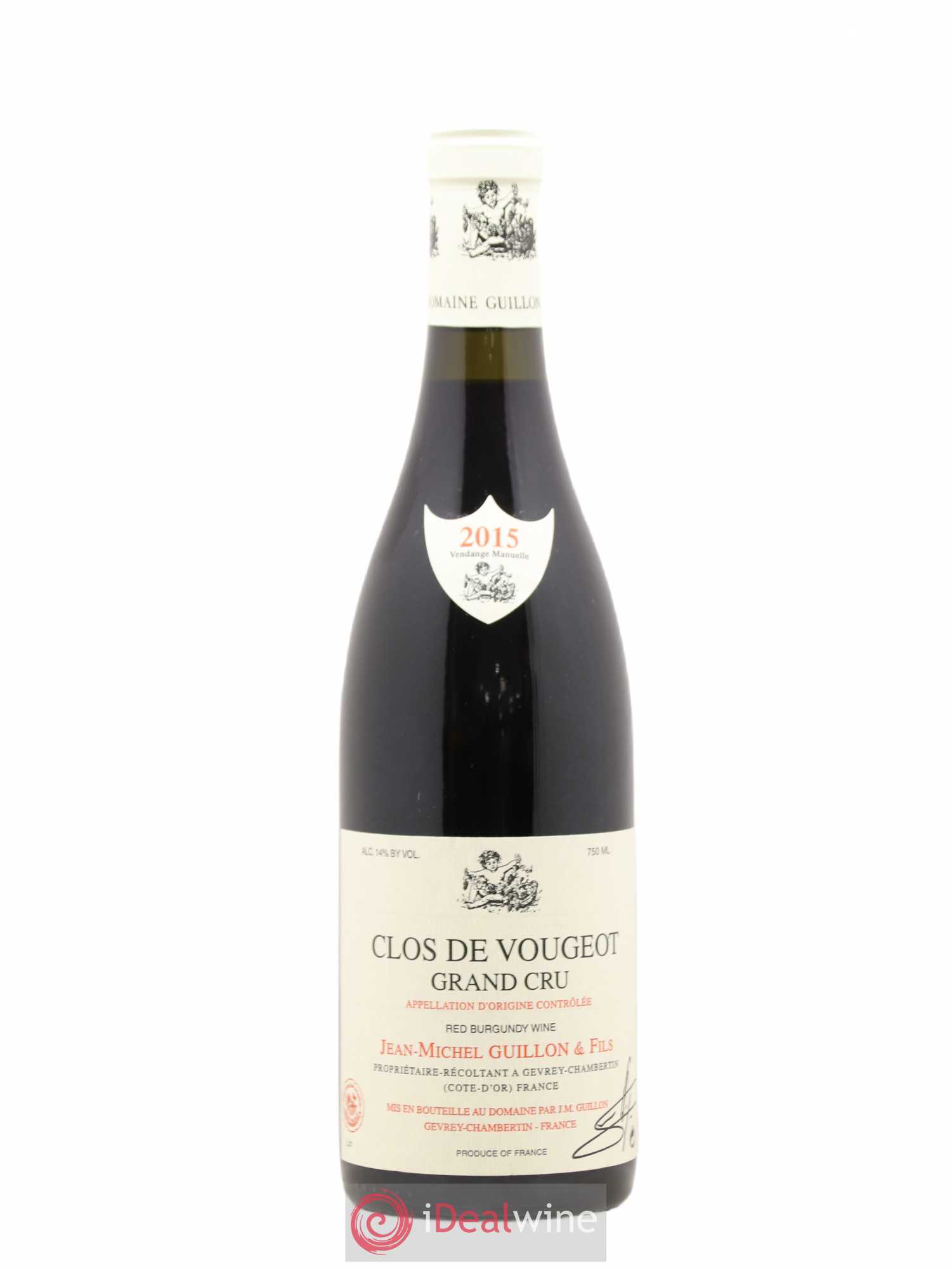 Clos de Vougeot Grand Cru Jean Michel Guillon 2015 - Lot de 1 bouteille - 0