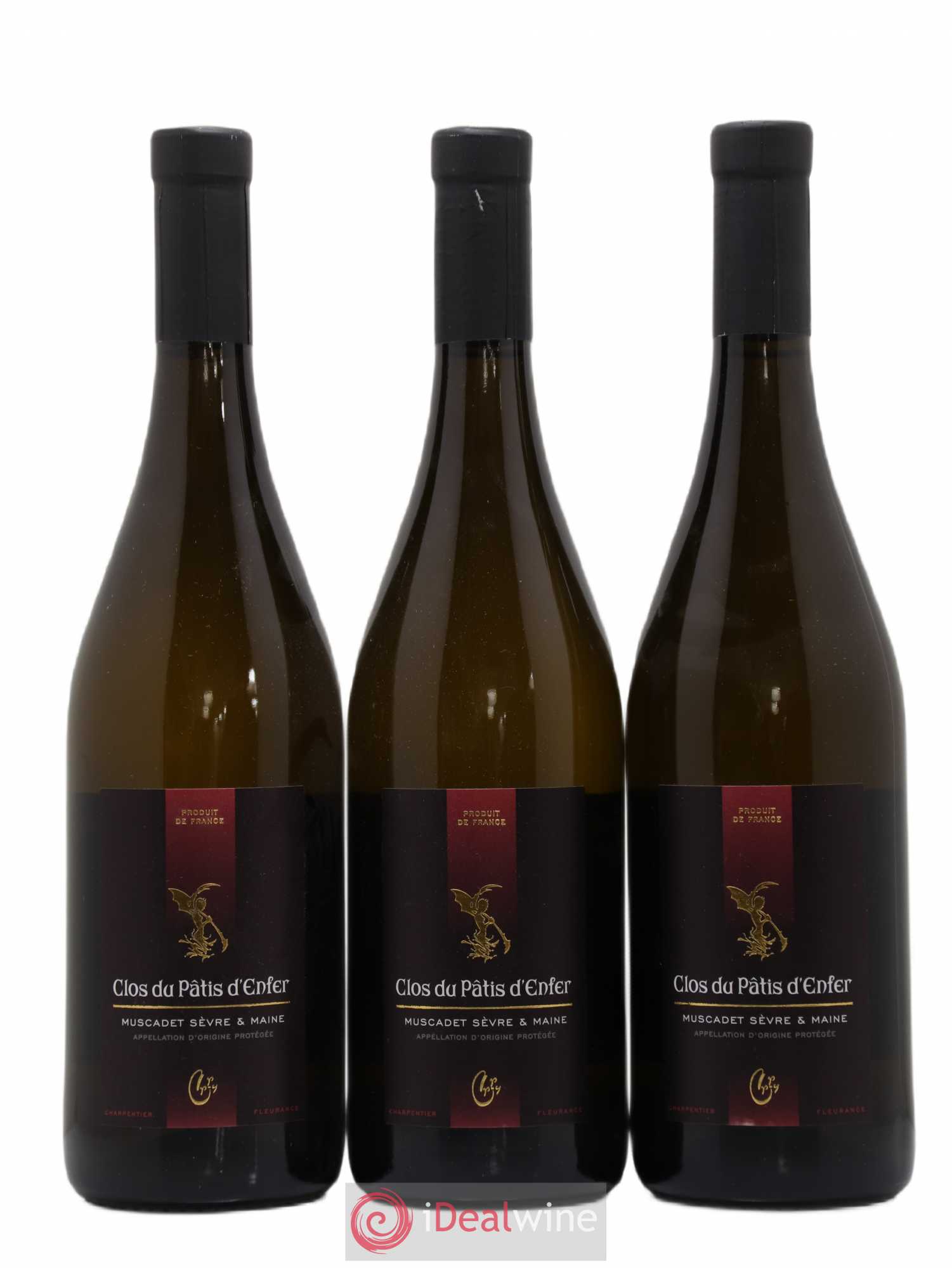 Muscadet Clos du Patis d'enfer Domaine de la Bretonnière Charpentier Fleurance 2016 - Posten von 3 Flaschen - 0