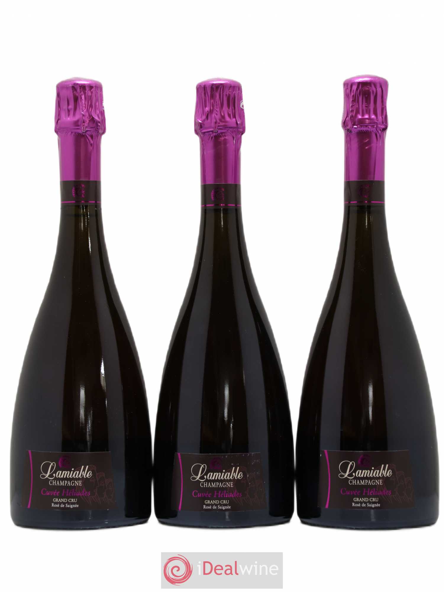 Champagne - Héliades Grand Cru Vieilles vignes Rosé de Saignée O. Lamiable - Posten von 3 Flaschen - 0
