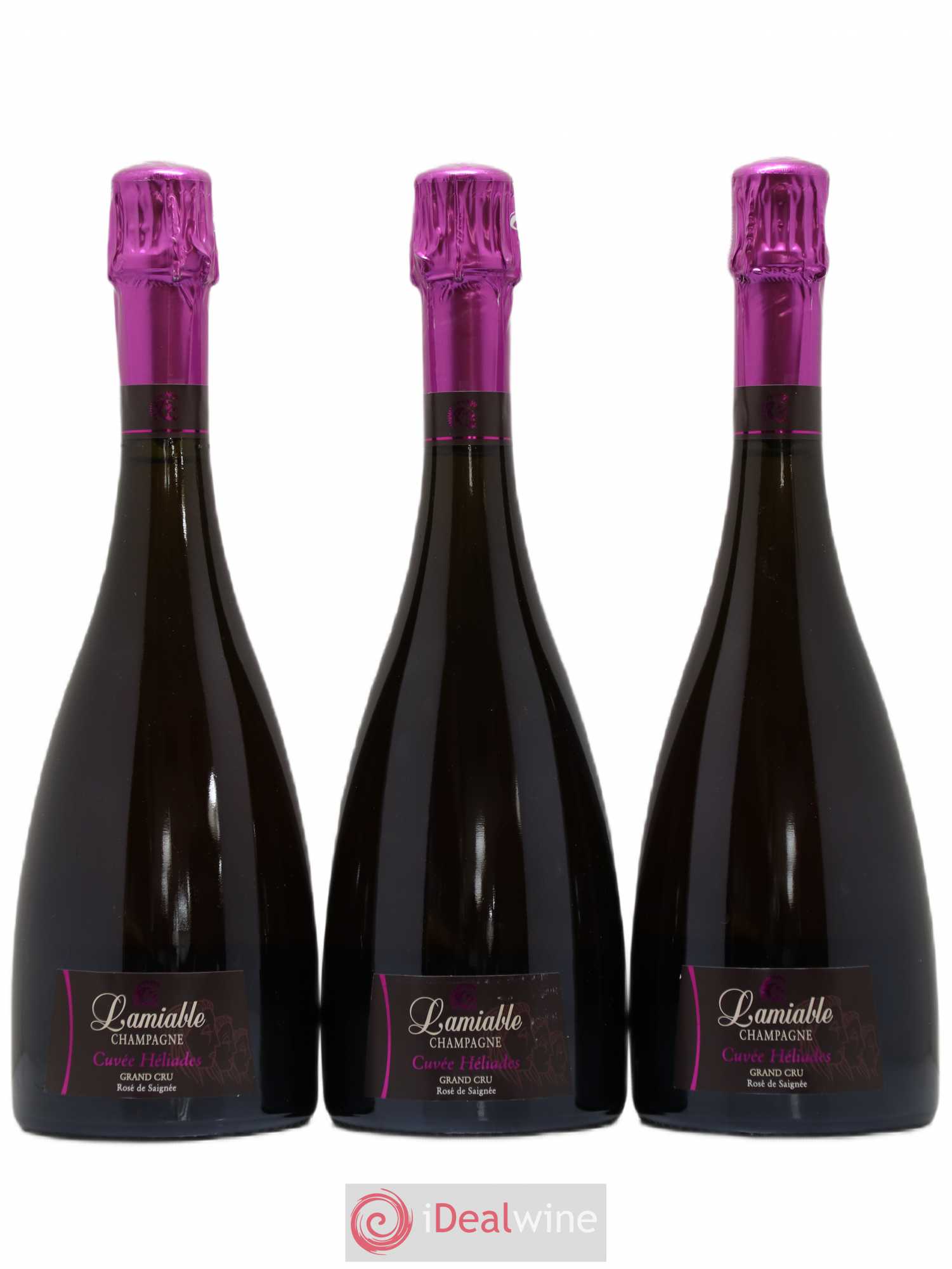 Champagne - Héliades Grand Cru Vieilles vignes Rosé de Saignée O. Lamiable - Posten von 3 Flaschen - 0