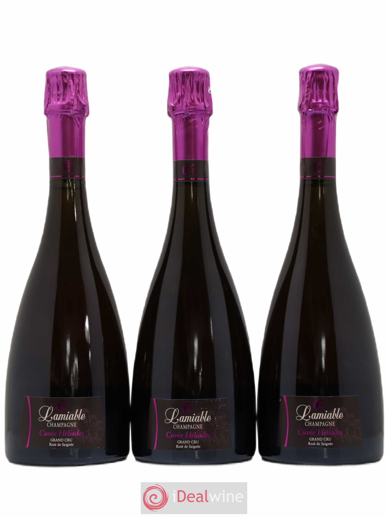 Champagne - Héliades Grand Cru Vieilles vignes Rosé de Saignée O. Lamiable - Posten von 3 Flaschen - 0
