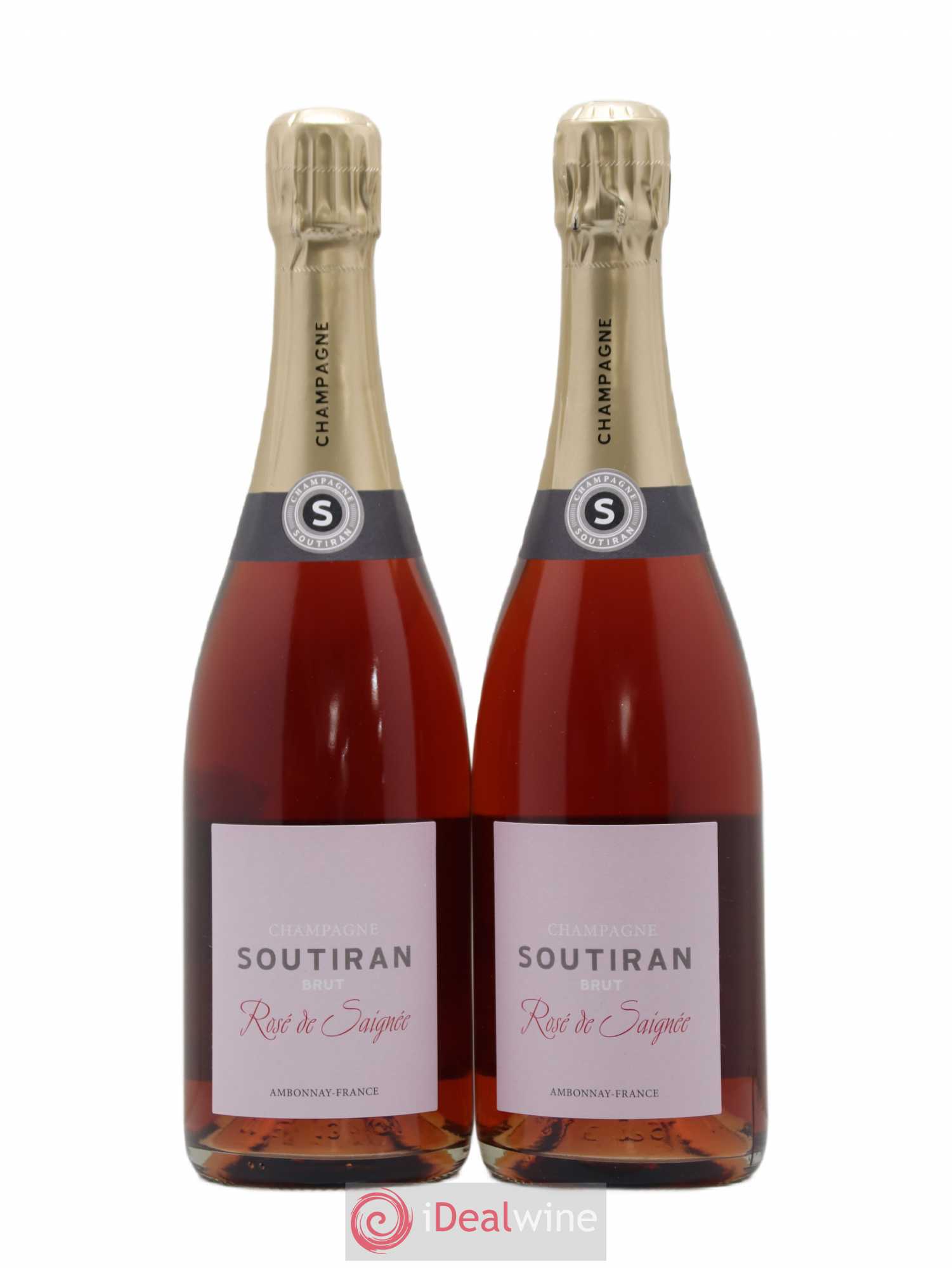 Champagne - Rosé de Saignée Soutiran - Posten von 2 Flaschen - 0