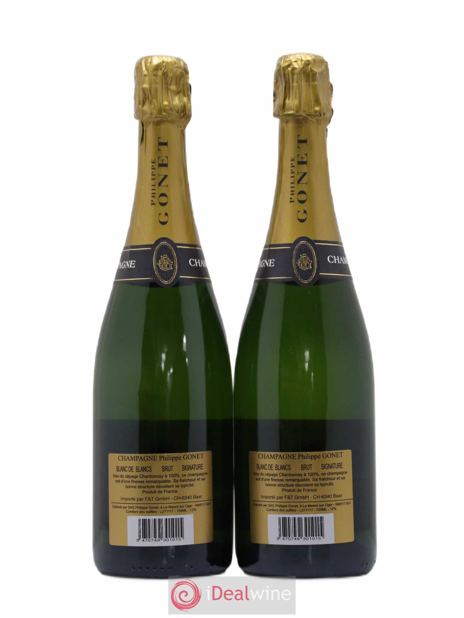 Signature Blanc de Blancs Brut Philippe Gonet - Lot de 2 bouteilles - 1