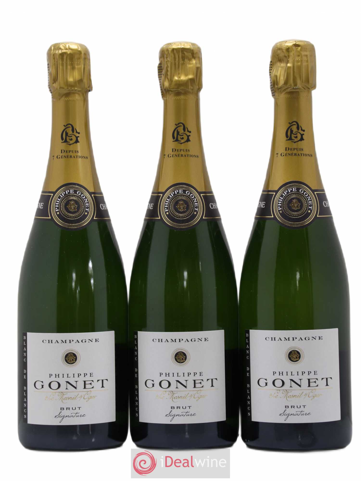 Signature Blanc de Blancs Brut Philippe Gonet - Lot de 3 bouteilles - 0