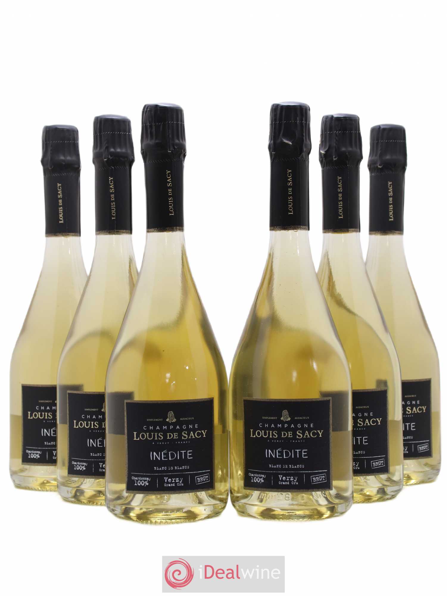 Champagne Inédite Louis de Sacy Blanc de Blancs - Posten von 6 Flaschen - 0