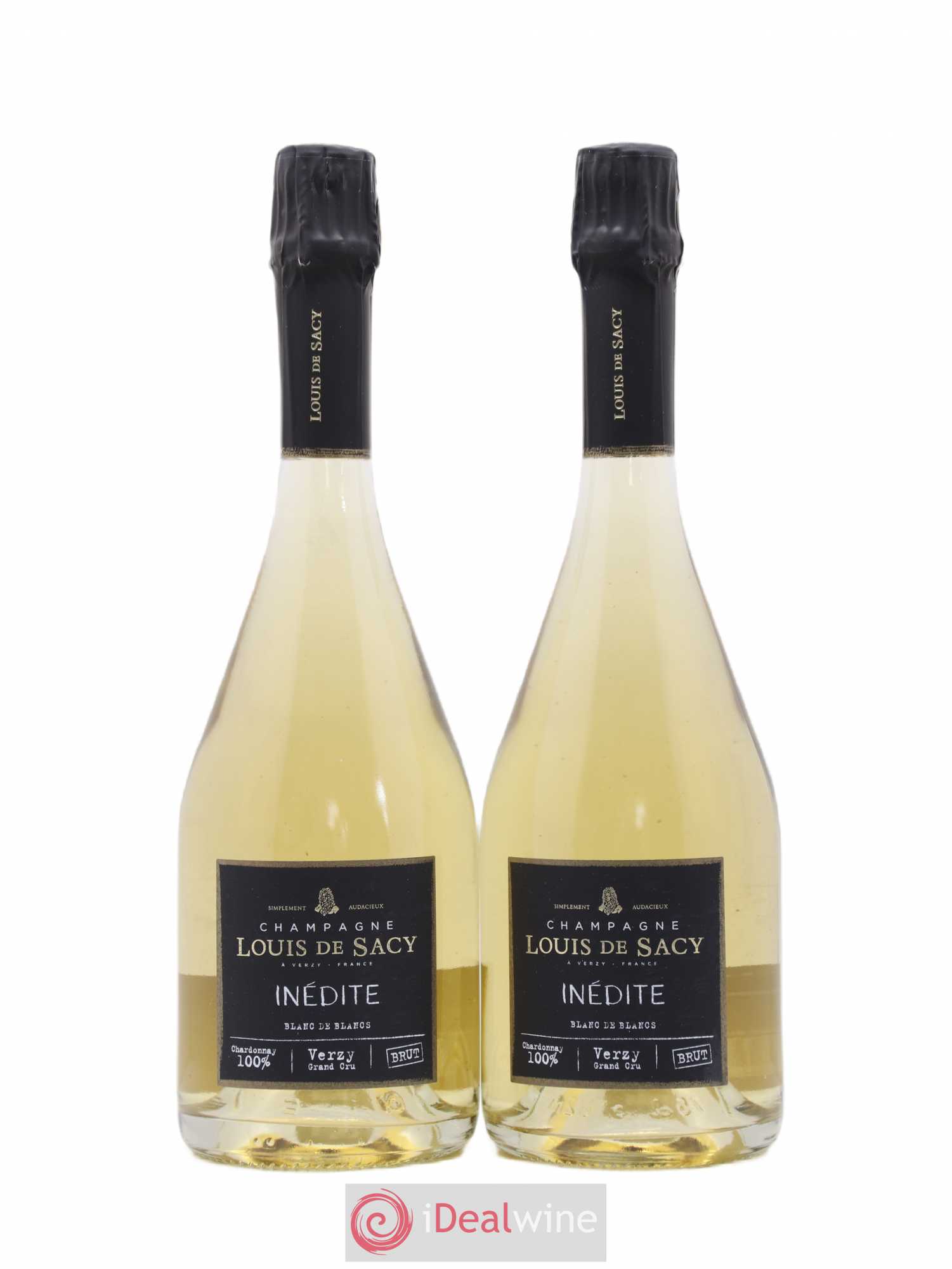 Champagne Inédite Louis de Sacy Blanc de Blancs - Posten von 2 Flaschen - 0