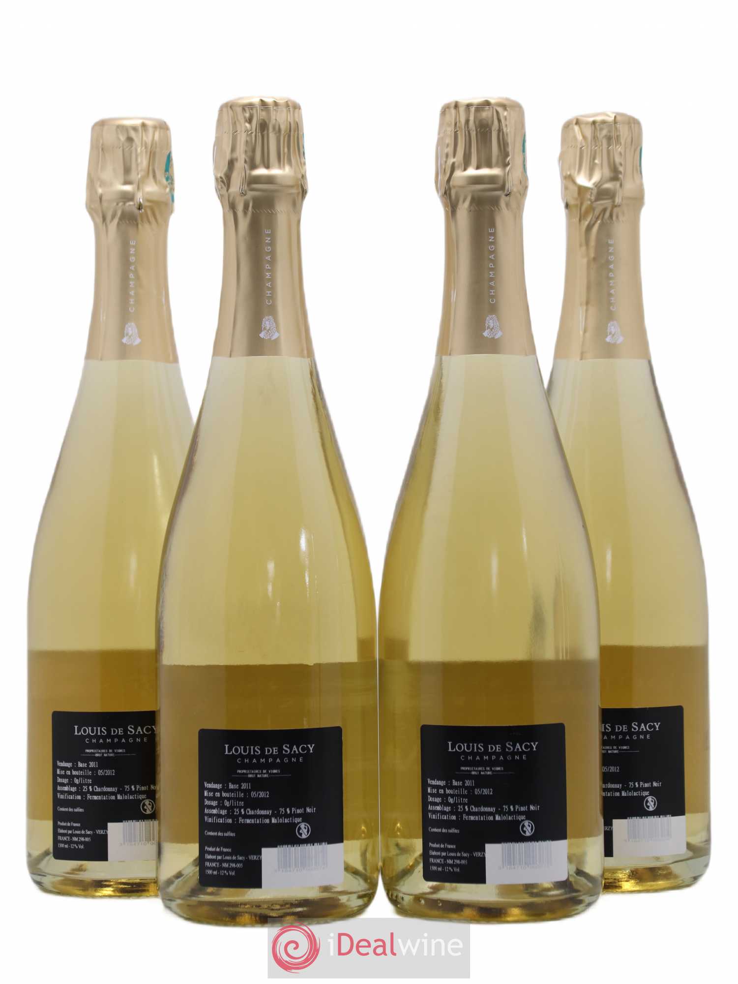 Champagne Cuvée Nue Louis de Sacy Brut Nature - Posten von 4 Flaschen - 1