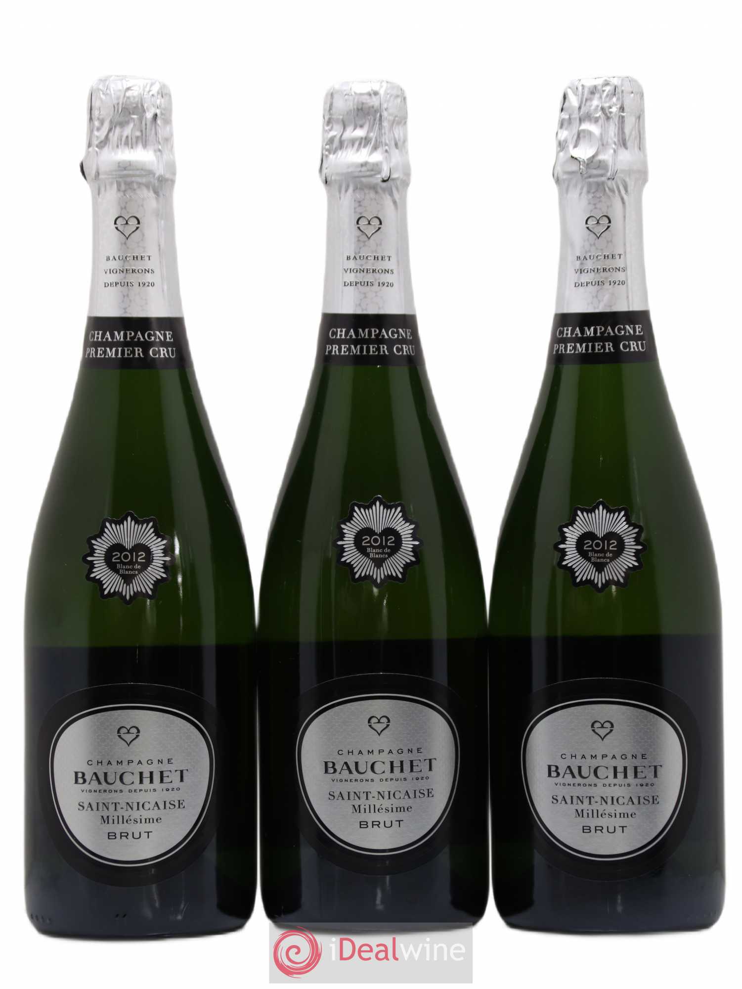 Champagne Saint-Nicaise 1er Cru Blanc de blancs Bauchet 2012 - Posten von 6 Flaschen - 2