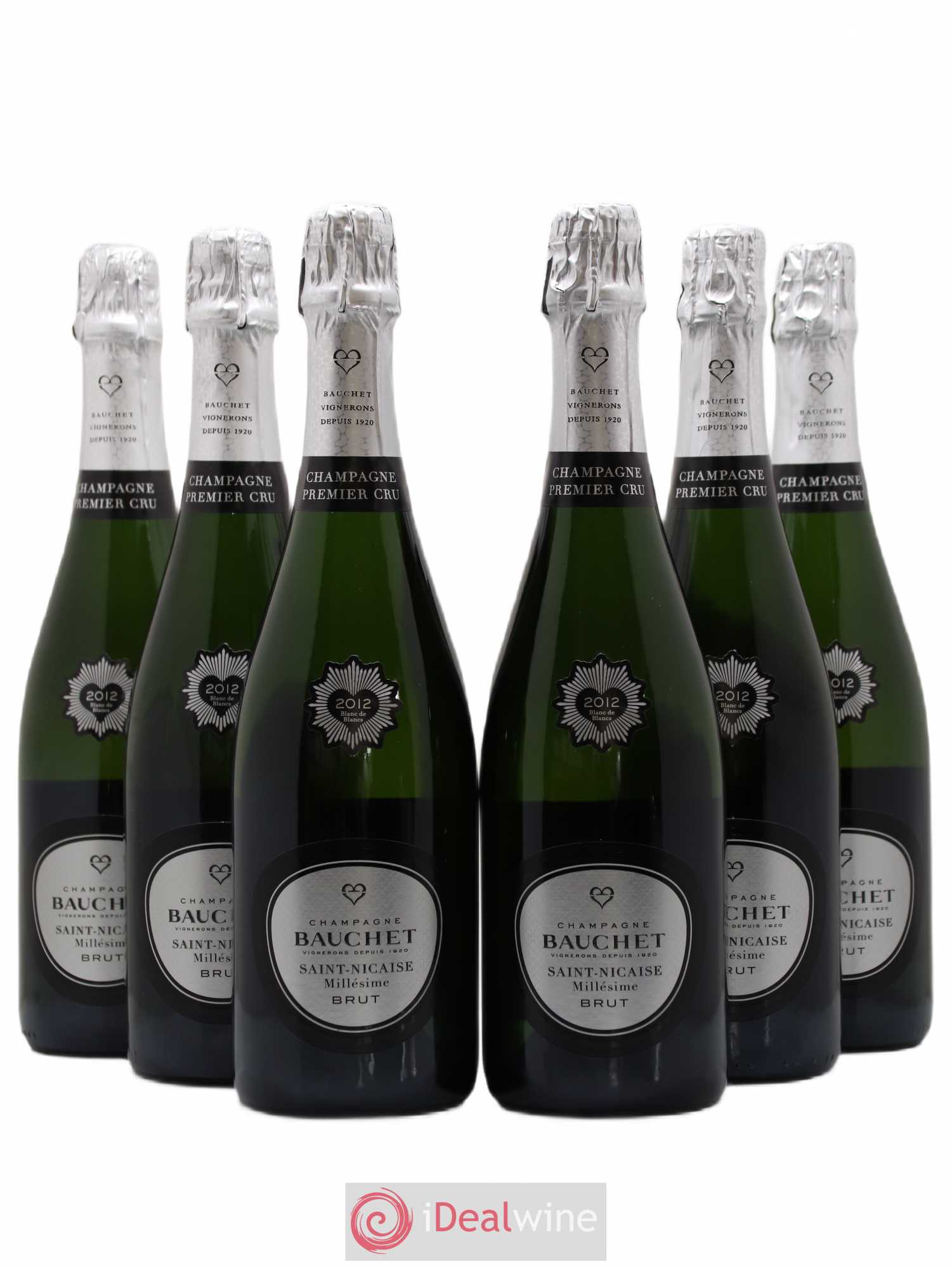 Champagne Saint-Nicaise 1er Cru Blanc de blancs Bauchet 2012 - Posten von 6 Flaschen - 0