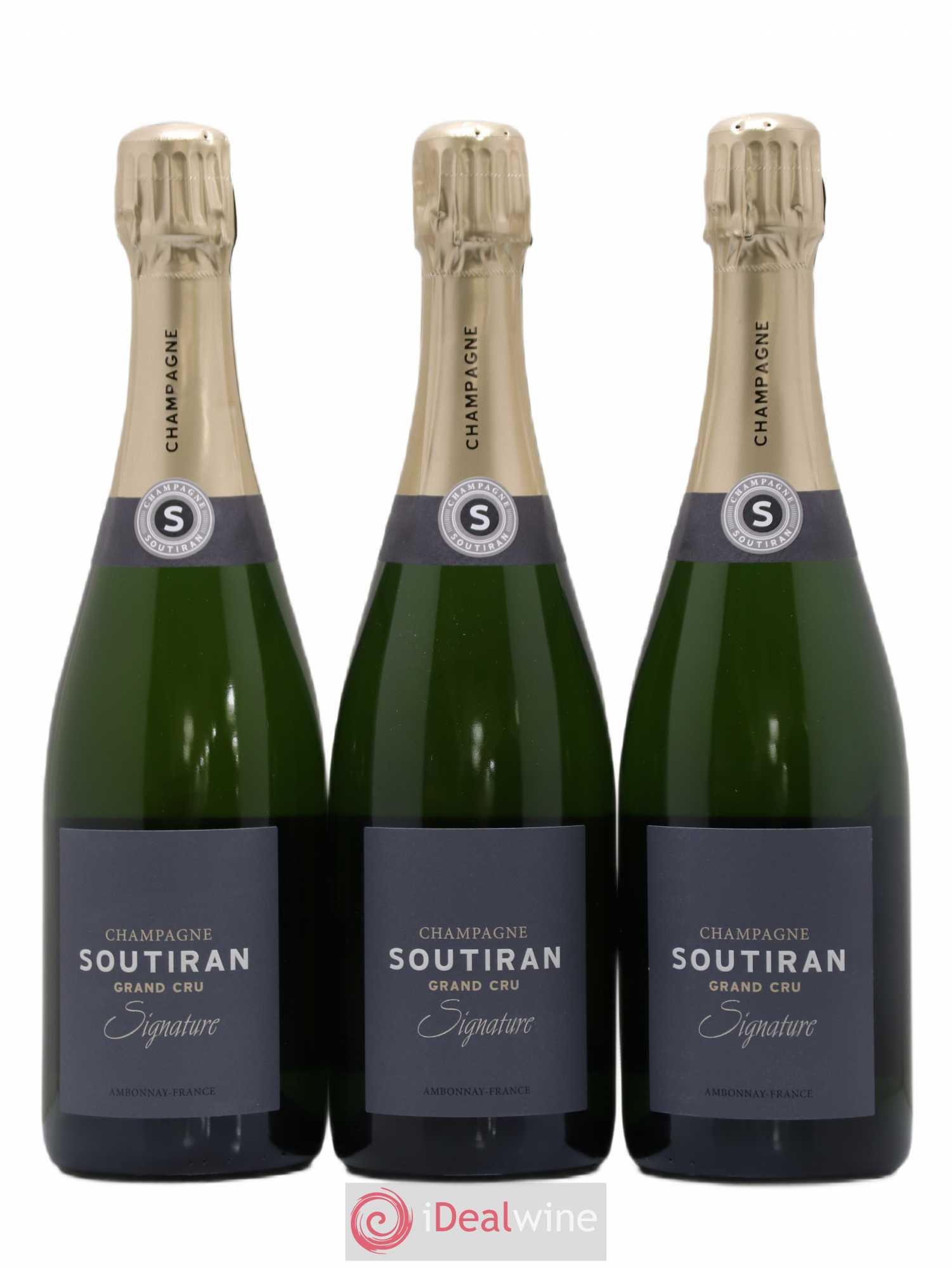 Champagne Cuvée Signature Grand Cru Soutiran - Posten von 3 Flaschen - 0