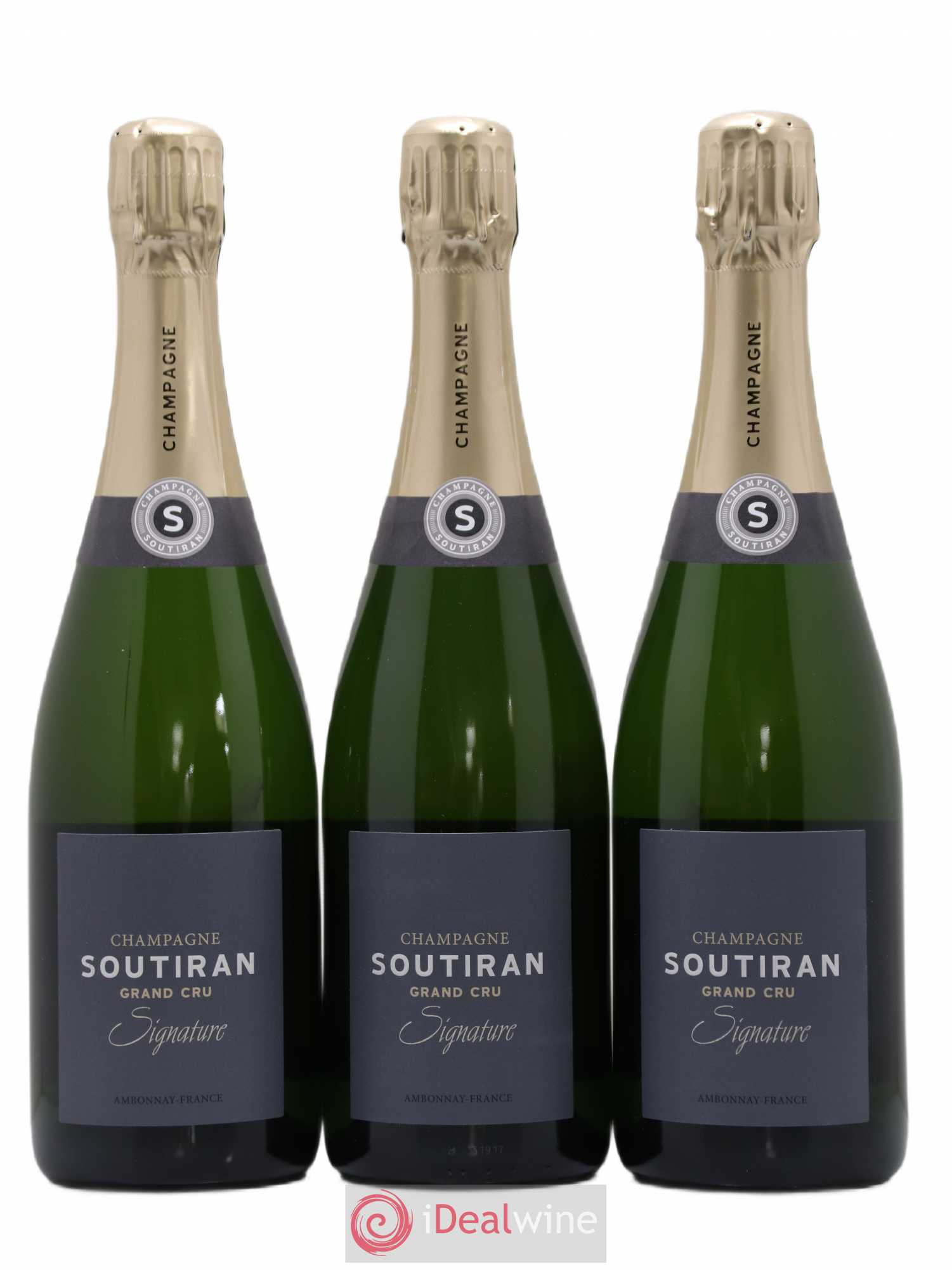 Champagne Cuvée Signature Grand Cru Soutiran - Posten von 3 Flaschen - 0