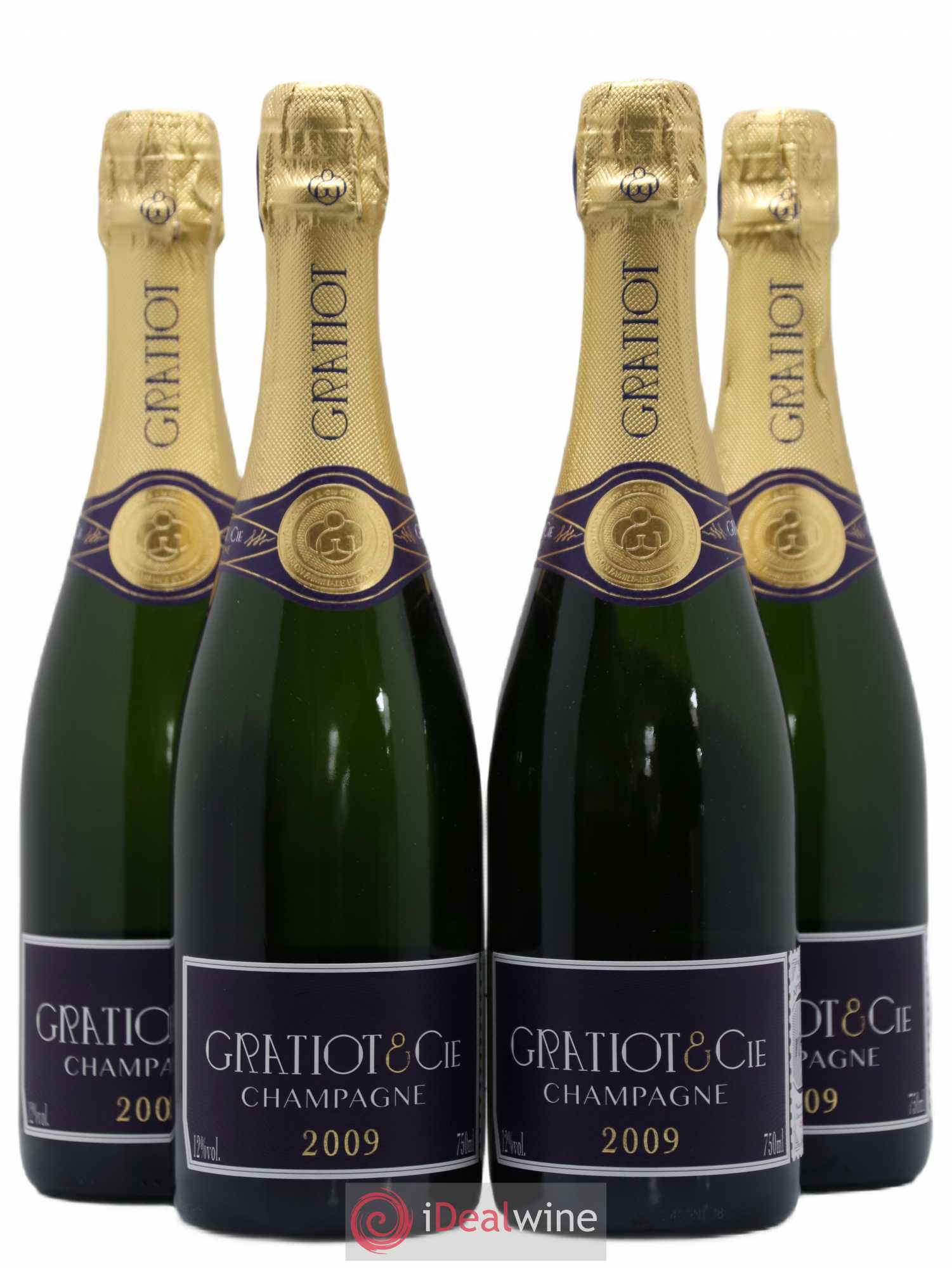 Champagne Almanach N4 Gratiot & Cie 2009 - Posten von 4 Flaschen - 0