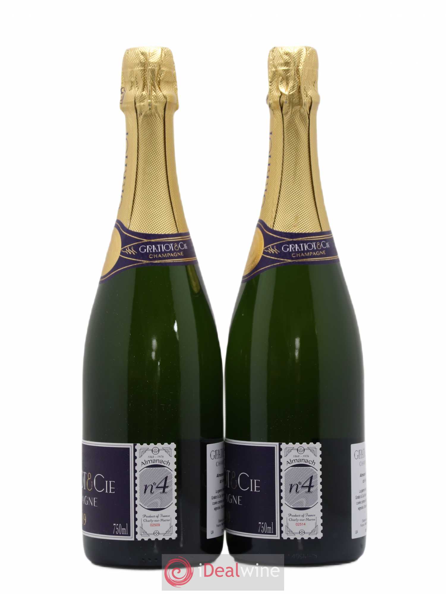 Champagne Almanach N4 Gratiot & Cie 2009 - Posten von 2 Flaschen - 1