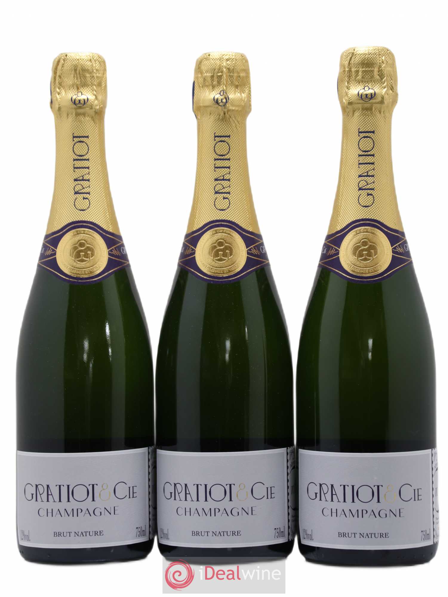 Champagne Almanach N0 Nature Gratiot & Cie - Posten von 3 Flaschen - 0