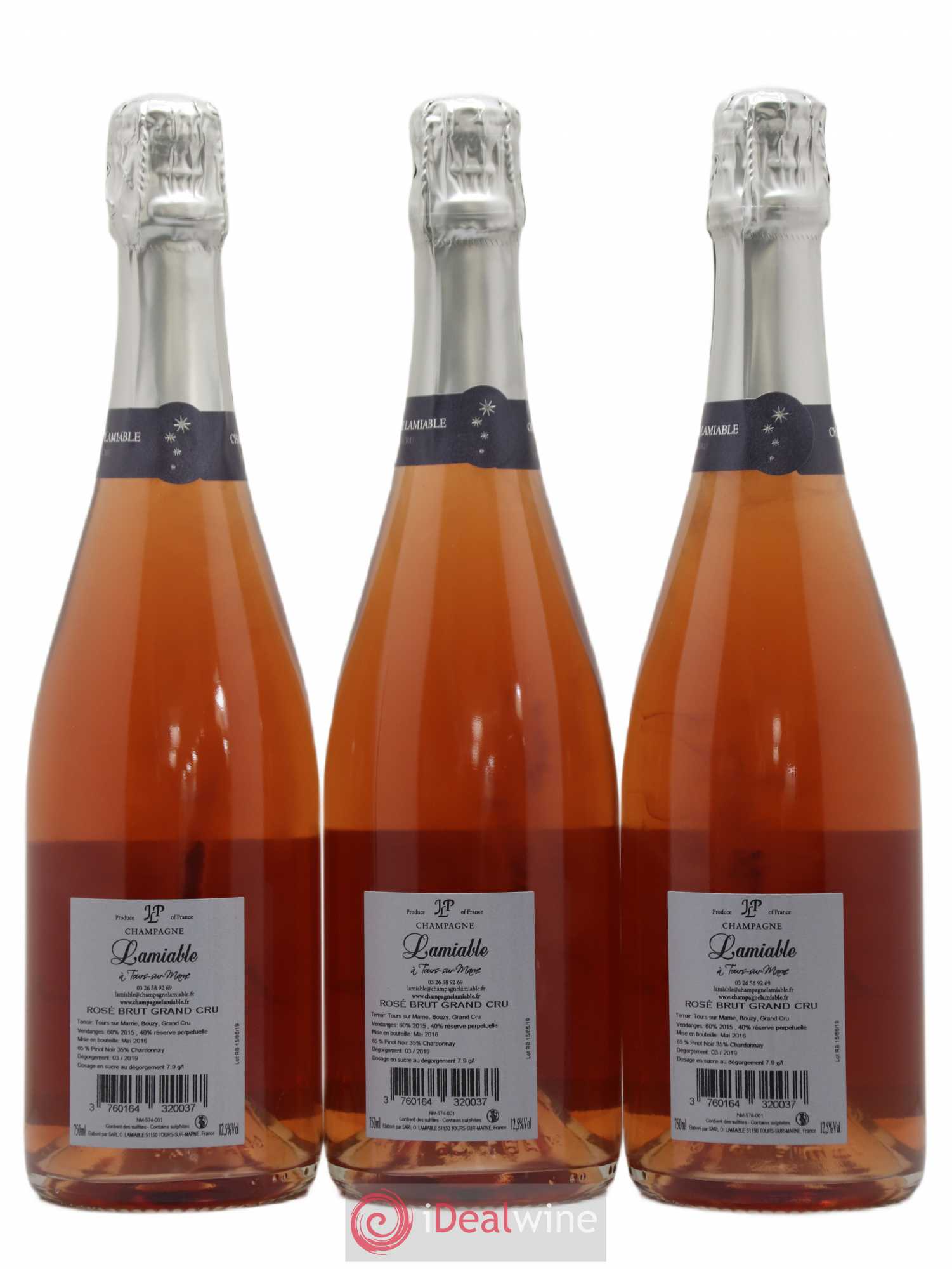 Champagne - Grand Cru O. Lamiable (sans prix de réserve) - Posten von 3 Flaschen - 1
