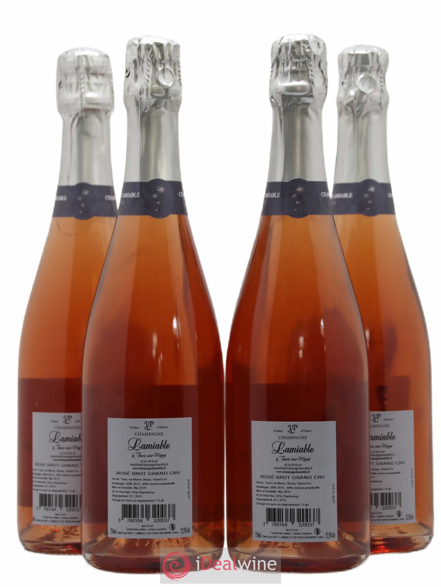 Champagne - Grand Cru O. Lamiable (sans prix de réserve) - Posten von 4 Flaschen - 1