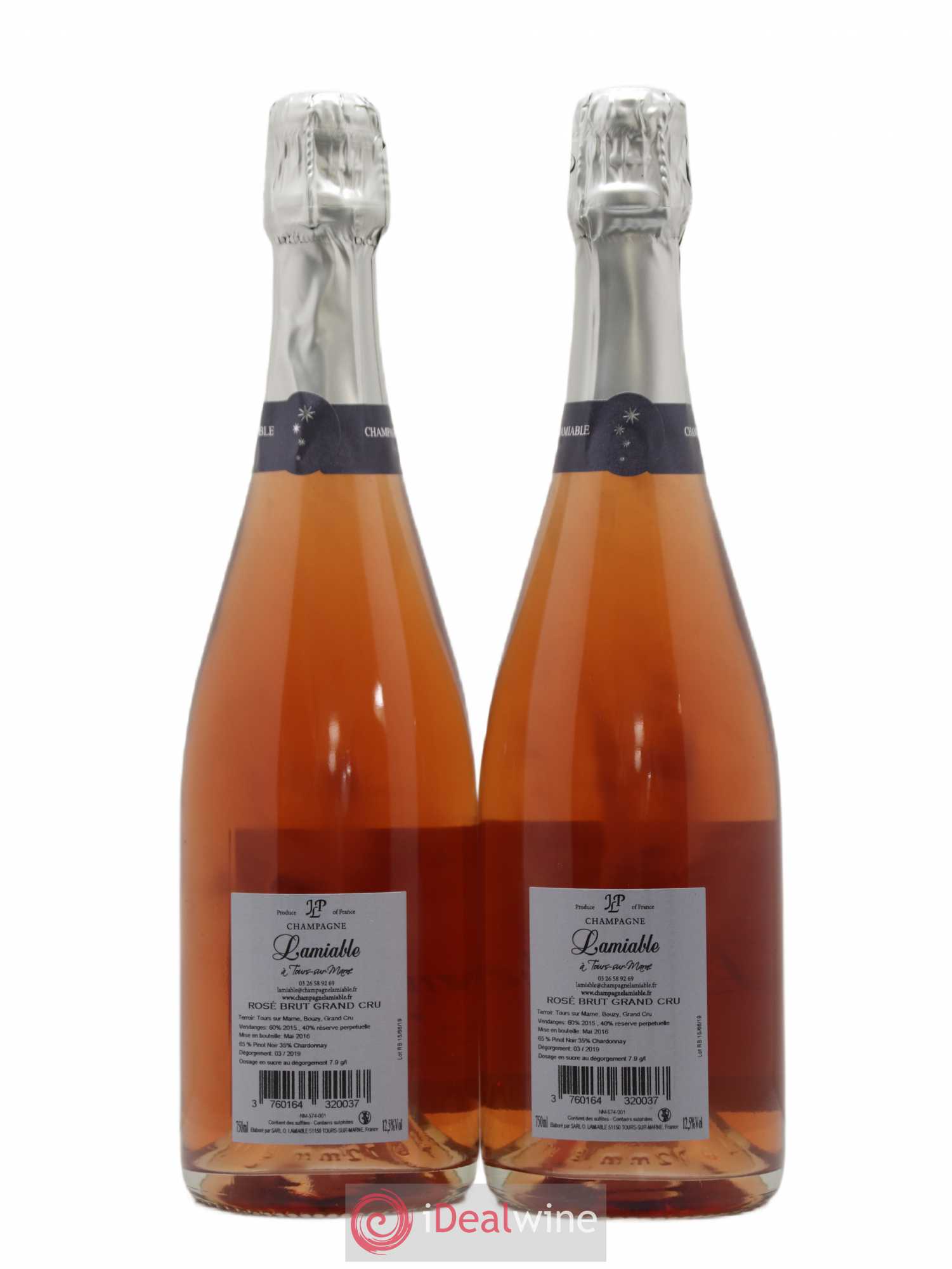Champagne - Grand Cru O. Lamiable - Posten von 2 Flaschen - 1