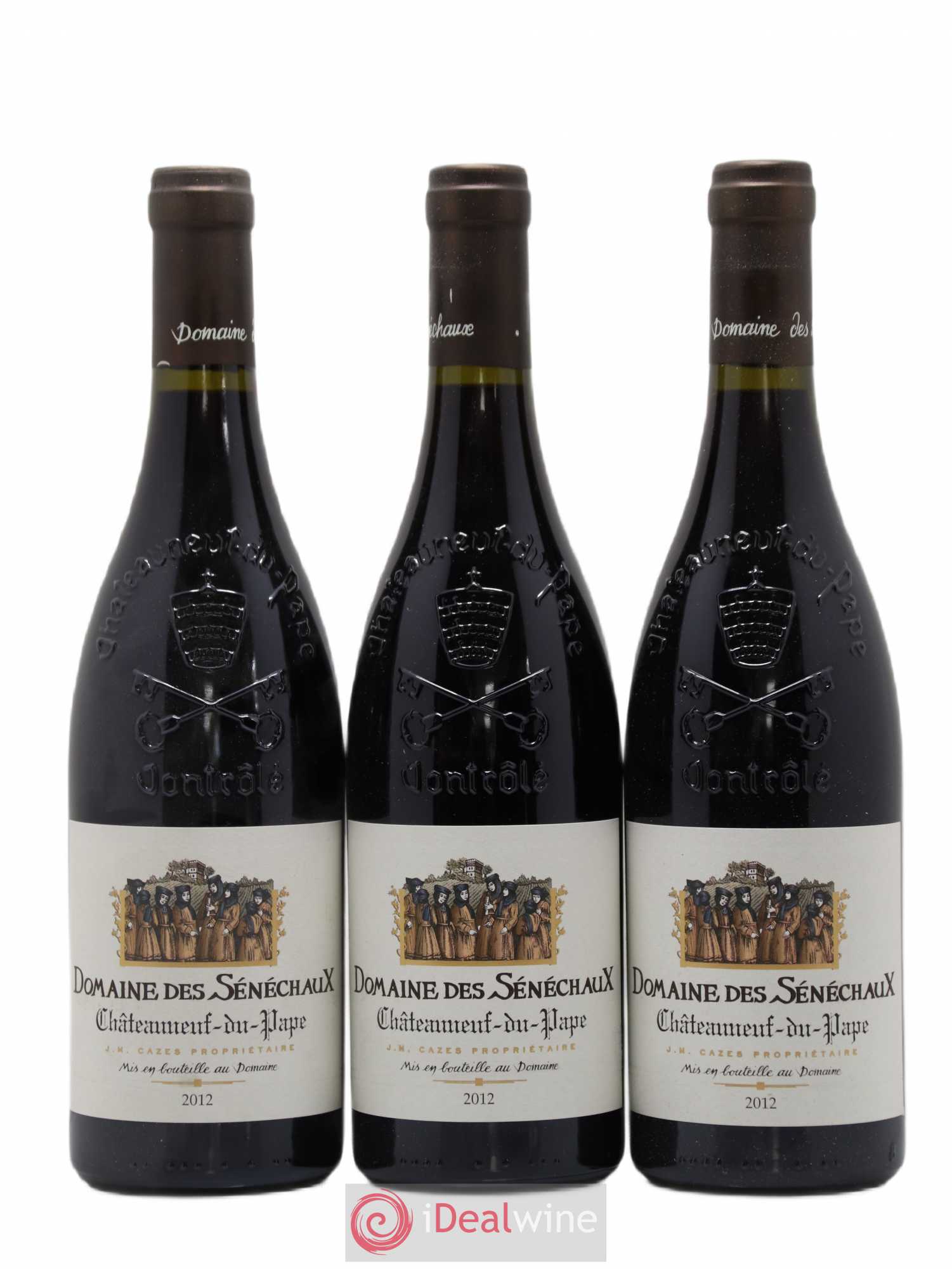 Châteauneuf-du-Pape Sénéchaux (Domaine des) Famille J-M. Cazès 2012 - Lotto di 3 bottiglie - 0