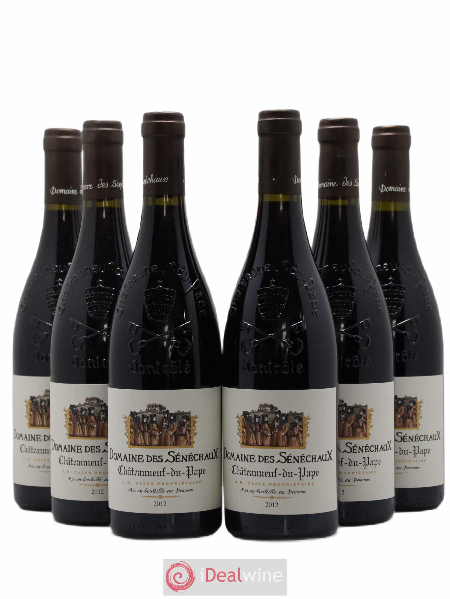 Châteauneuf-du-Pape Sénéchaux (Domaine des) Famille J-M. Cazès 2012 - Lotto di 6 bottiglie - 0