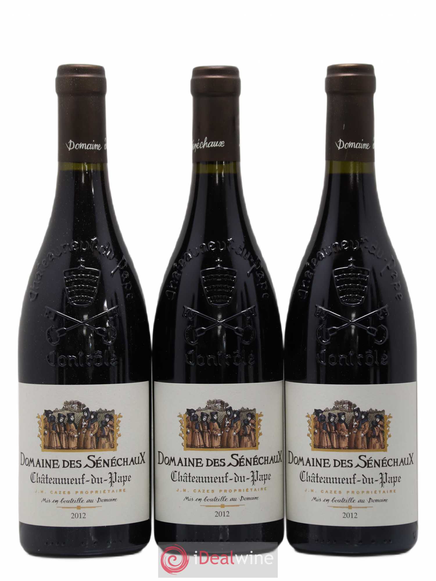 Châteauneuf-du-Pape Sénéchaux (Domaine des) Famille J-M. Cazès 2012 - Lot de 6 bouteilles - 1