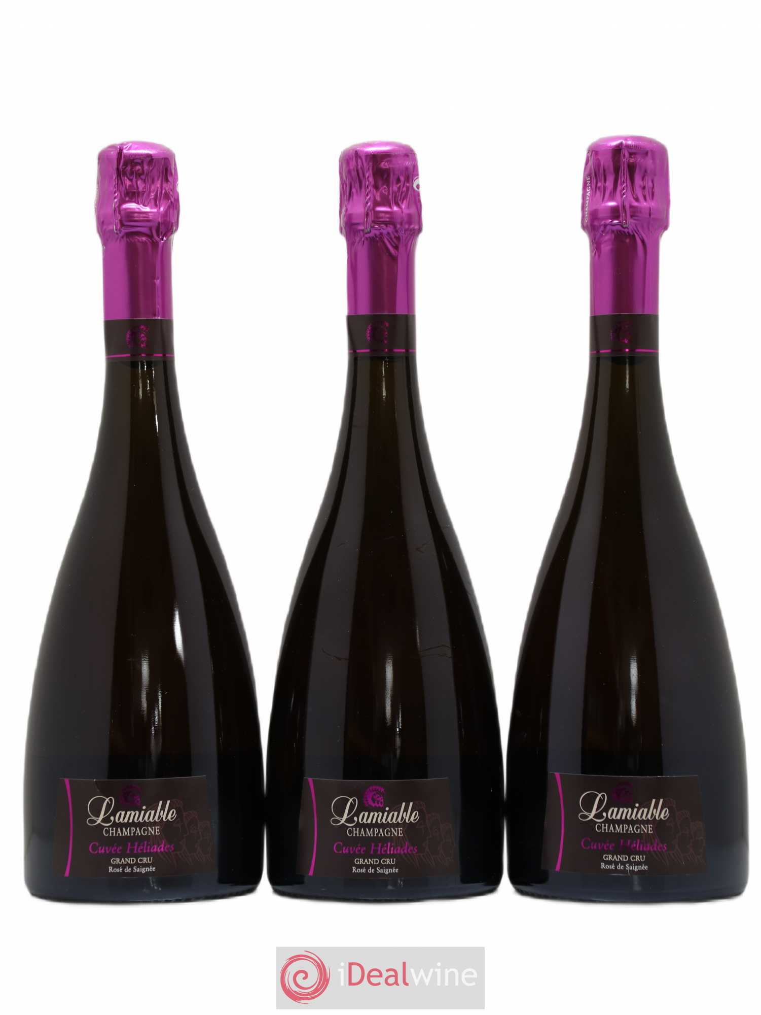 Champagne - Héliades Grand Cru Vieilles vignes Rosé de Saignée O. Lamiable - Posten von 3 Flaschen - 0