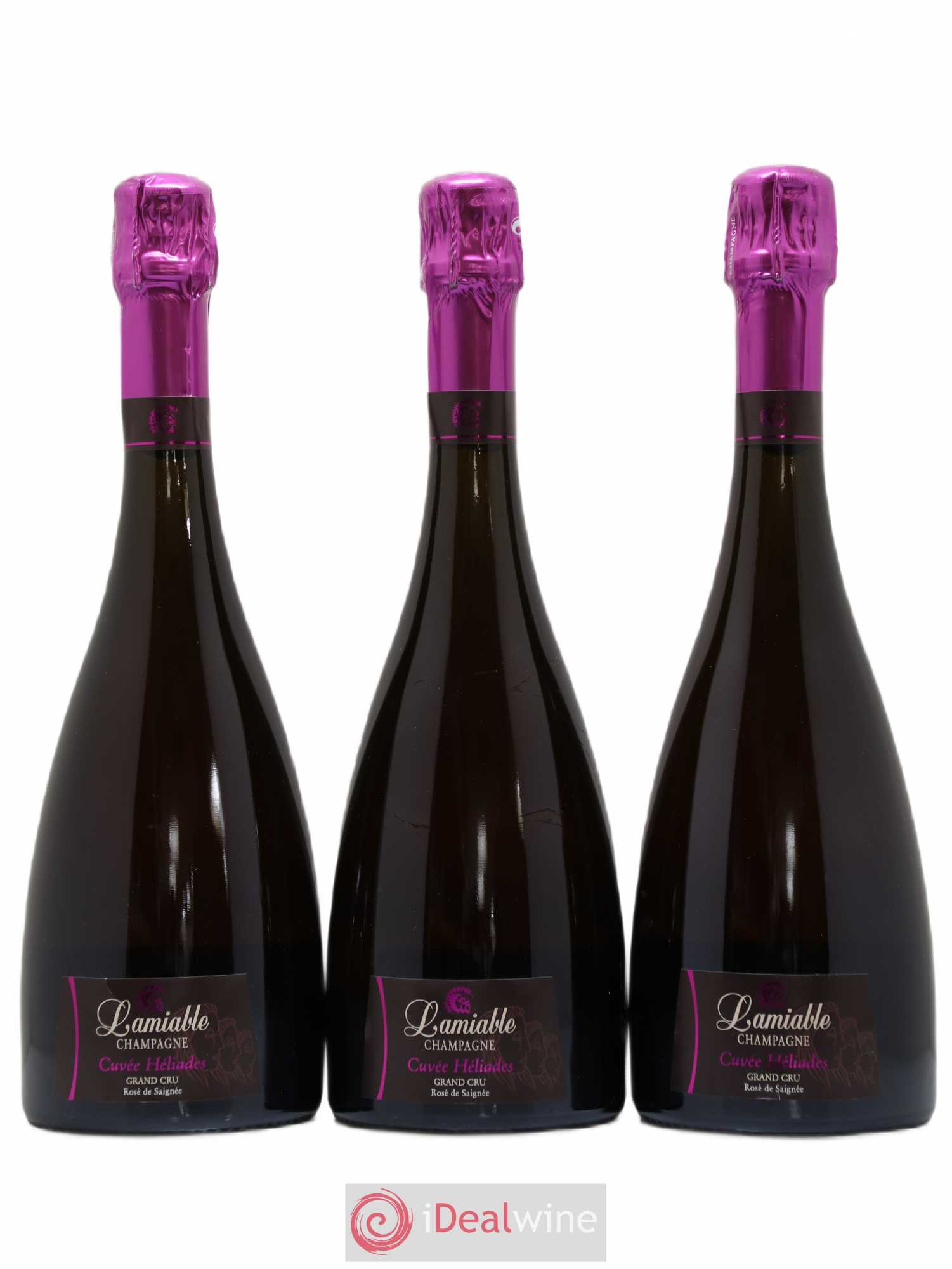 Champagne - Héliades Grand Cru Vieilles vignes Rosé de Saignée O. Lamiable - Posten von 3 Flaschen - 0