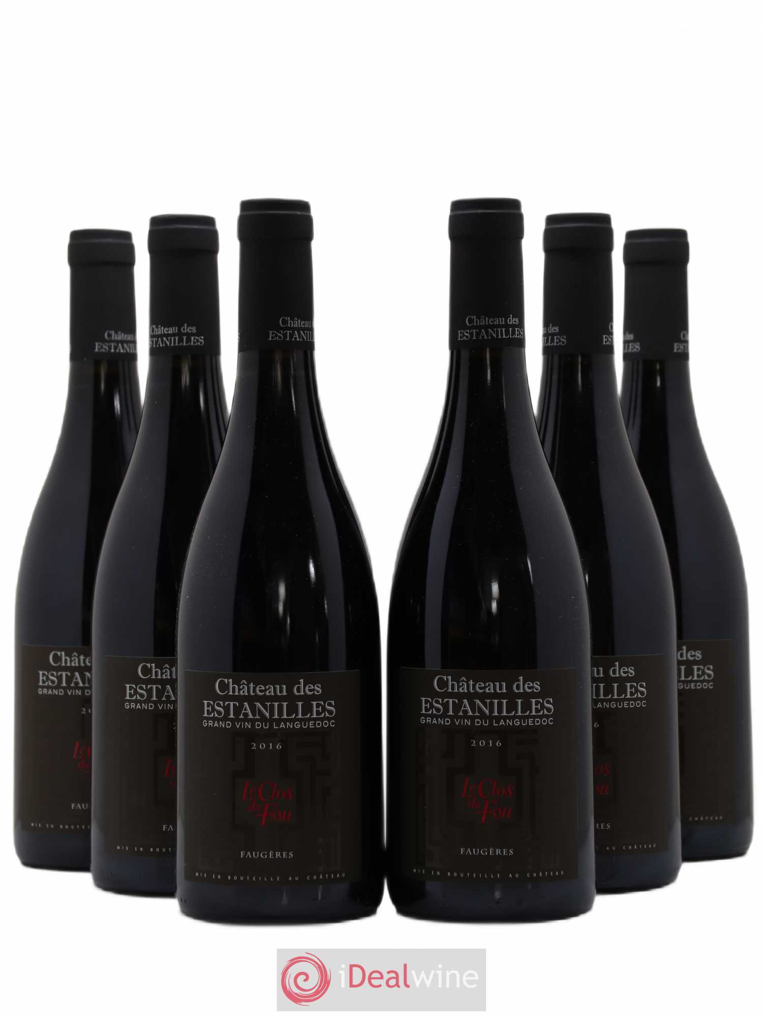 Faugères Château des Estanilles Clos du Fou Michel Louison 2016 - Lot de 6 bouteilles - 0