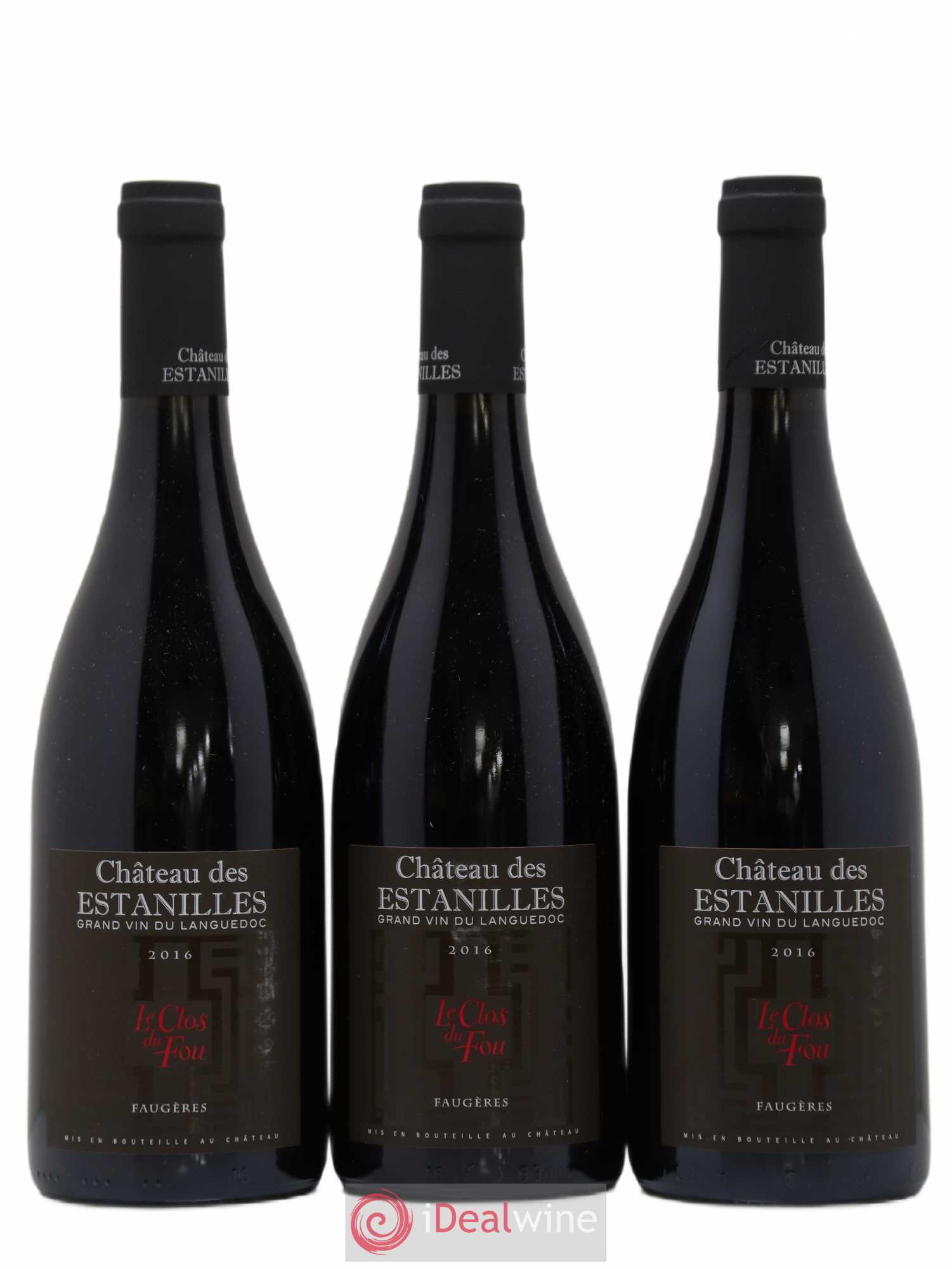Faugères Château des Estanilles Clos du Fou Michel Louison 2016 - Lot de 3 bouteilles - 0