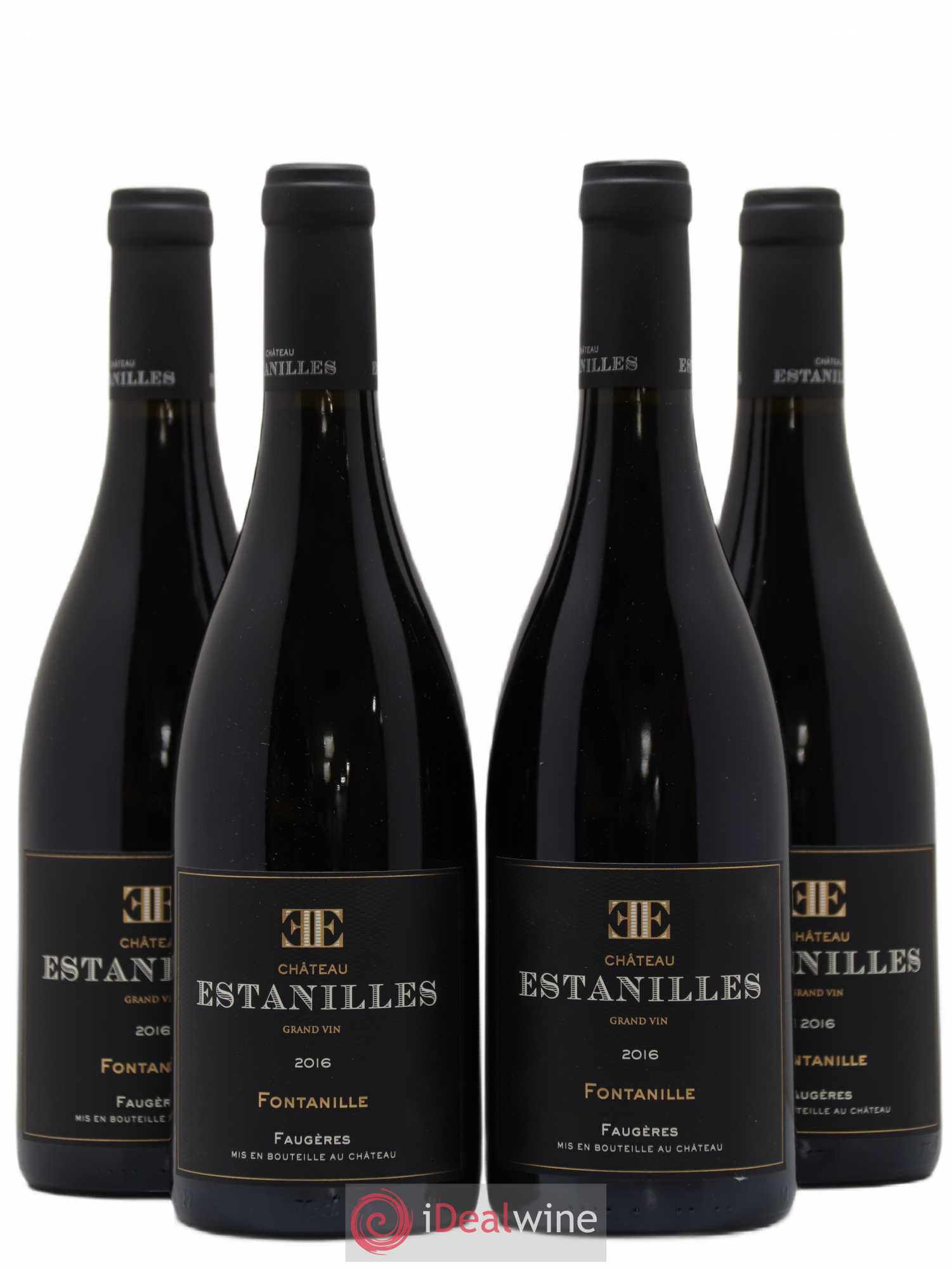 Faugères Fontanille Château des Estanilles 2016 - Posten von 4 Flaschen - 0