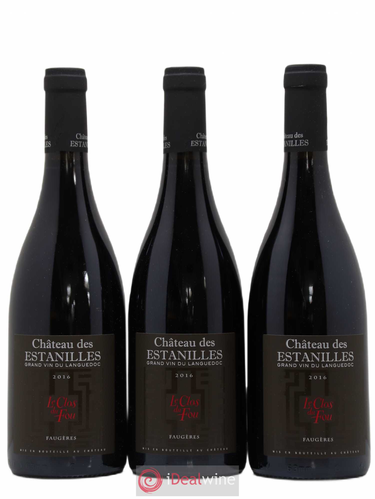 Faugères Château des Estanilles Clos du Fou Michel Louison 2016 - Lot de 3 bouteilles - 0