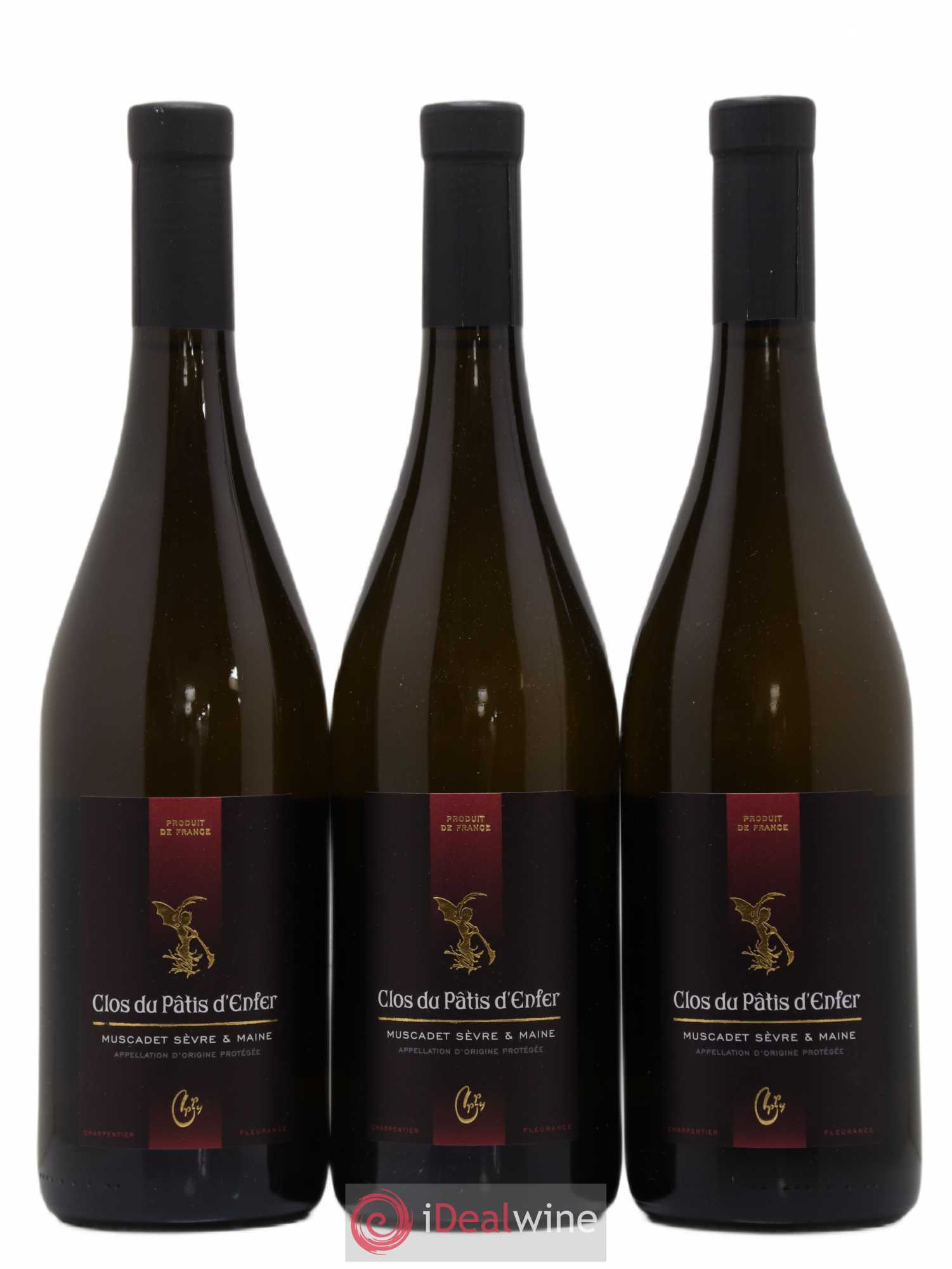 Muscadet Clos du Patis d'enfer Domaine de la Bretonnière Charpentier Fleurance 2016 - Posten von 6 Flaschen - 1