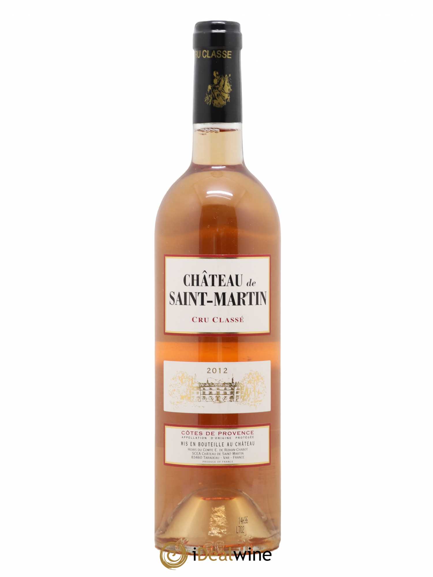 Côtes de Provence Château de Saint-Martin Cru Classe Comte de Rohan Chabot (sans prix de réserve) 2012 - Posten von 1 Flasche - 0