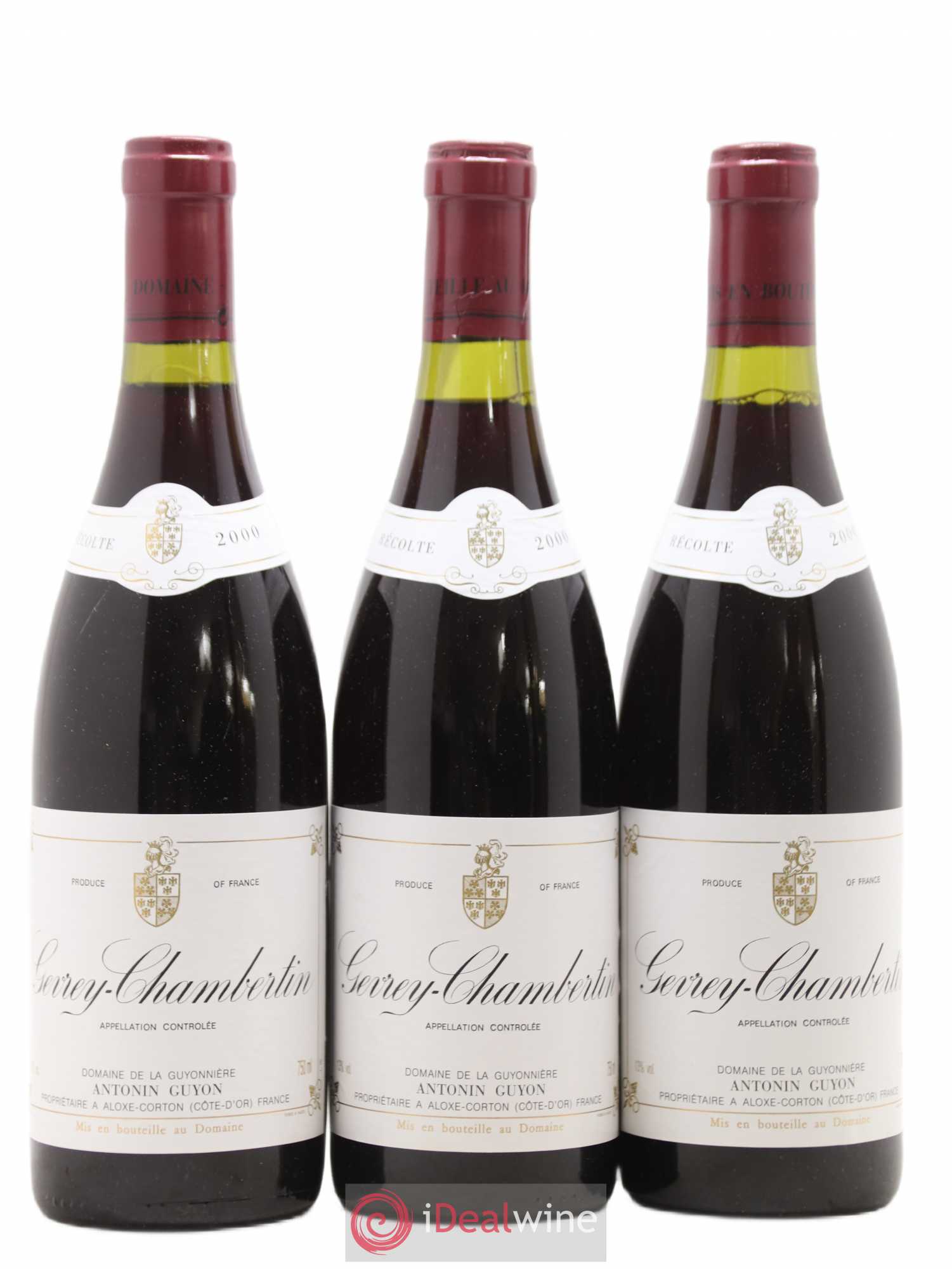 Gevrey-Chambertin Antonin Guyon 2000 - Lot de 3 bouteilles - 0