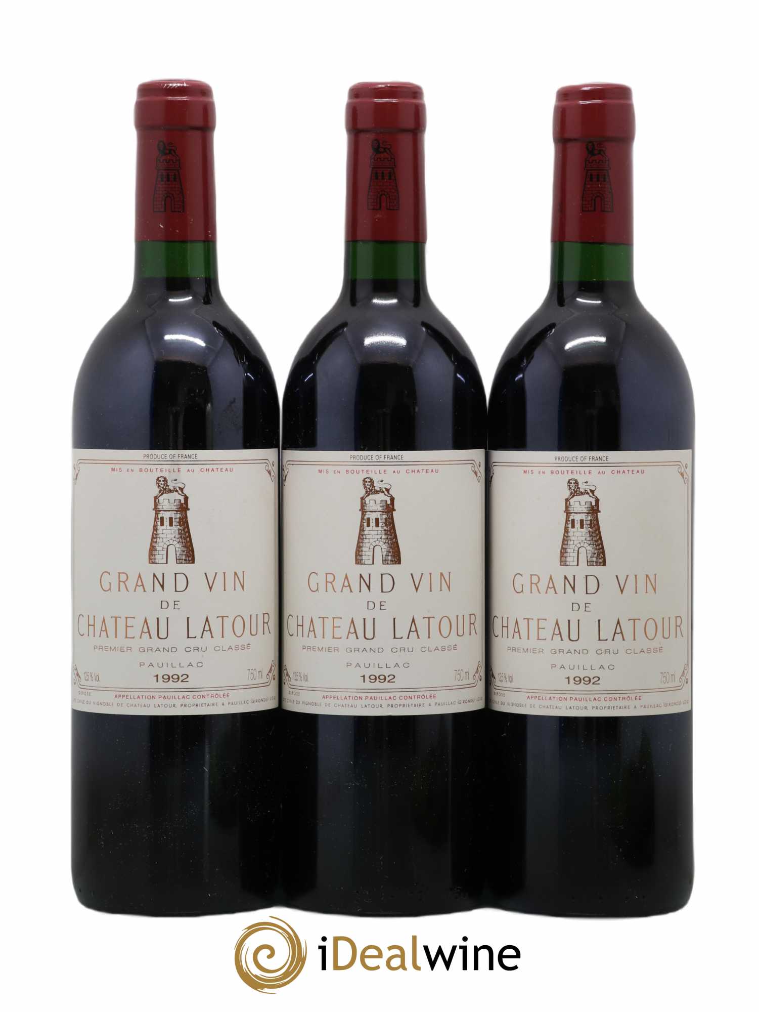 Château Latour 1er Grand Cru Classé 1992 - Lot de 3 bouteilles - 0