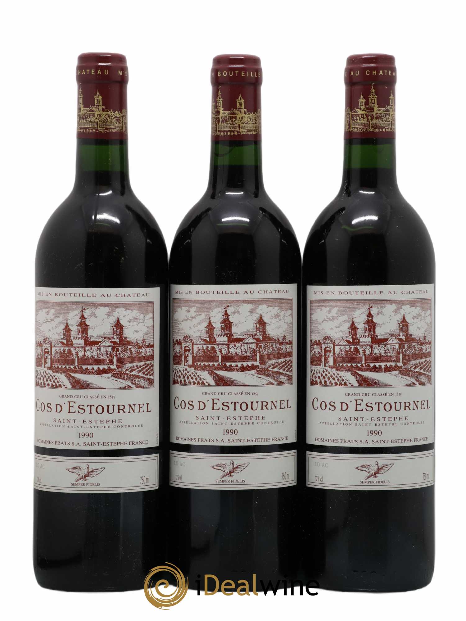 Cos d'Estournel 2ème Grand Cru Classé 1990 - Lot de 3 bouteilles - 0
