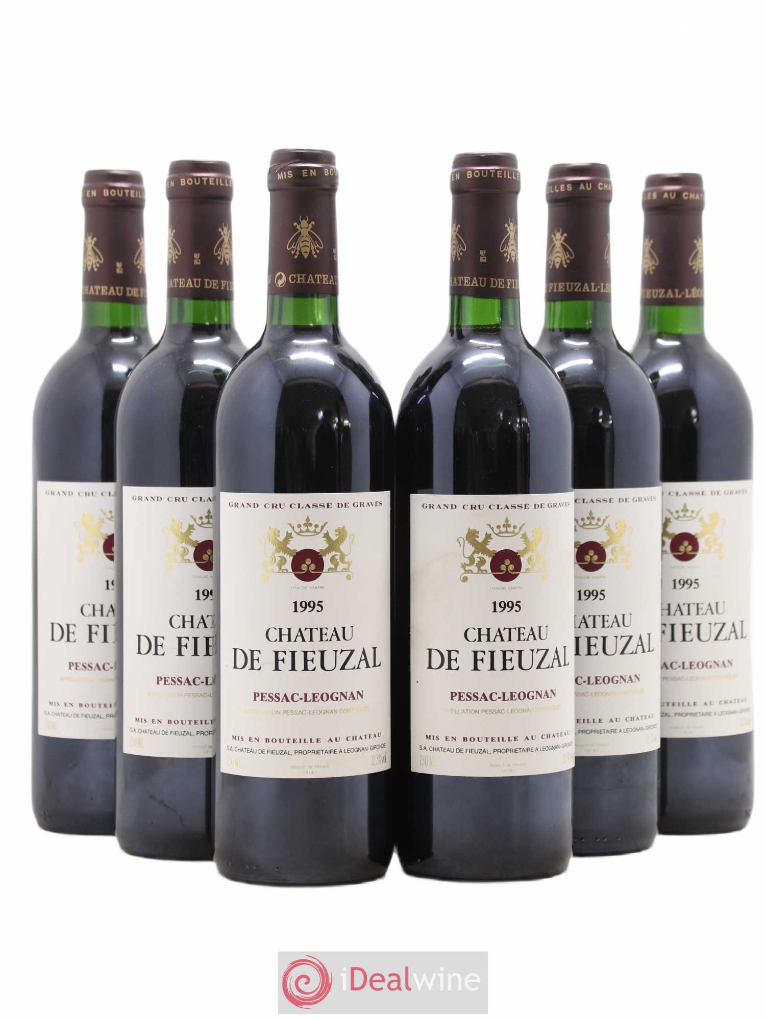 Château de Fieuzal Cru Classé de Graves 1995 - Lot de 6 bouteilles - 0