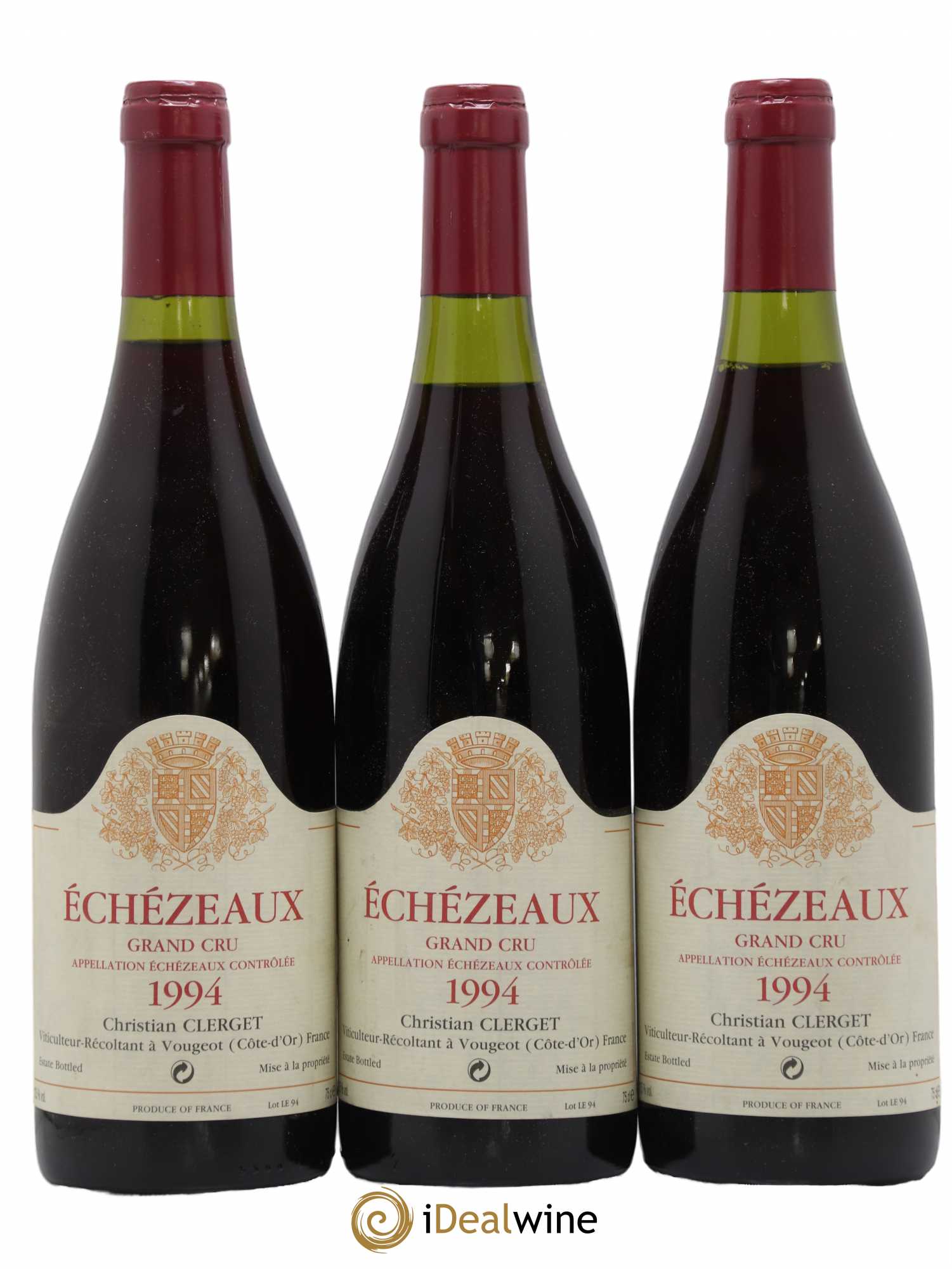 Echezeaux Grand Cru Christian Clerget 1994 - Lot de 3 bouteilles - 0