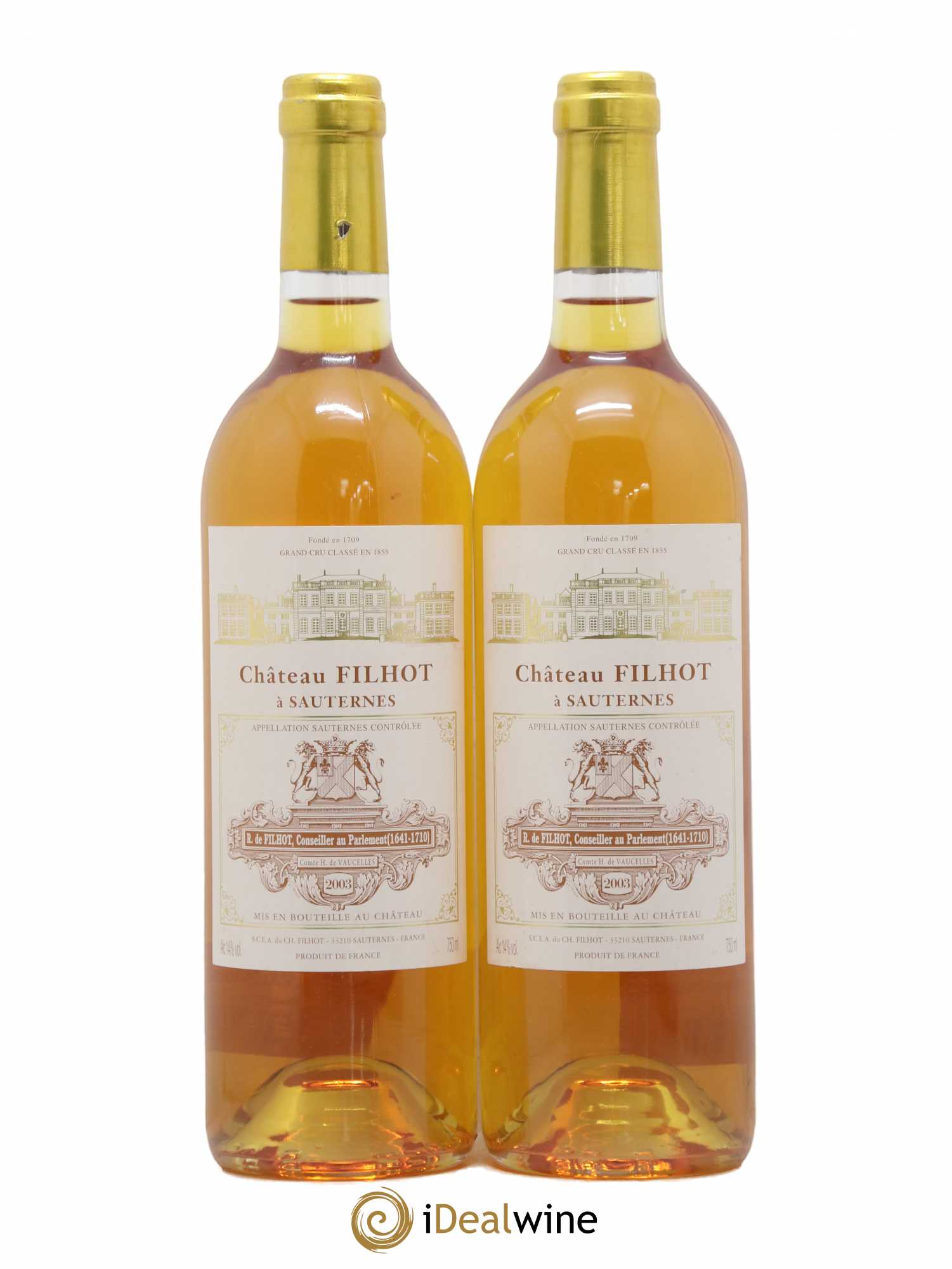 Château Filhot 2ème Grand Cru Classé 2003 - Lotto di 2 bottiglie - 0