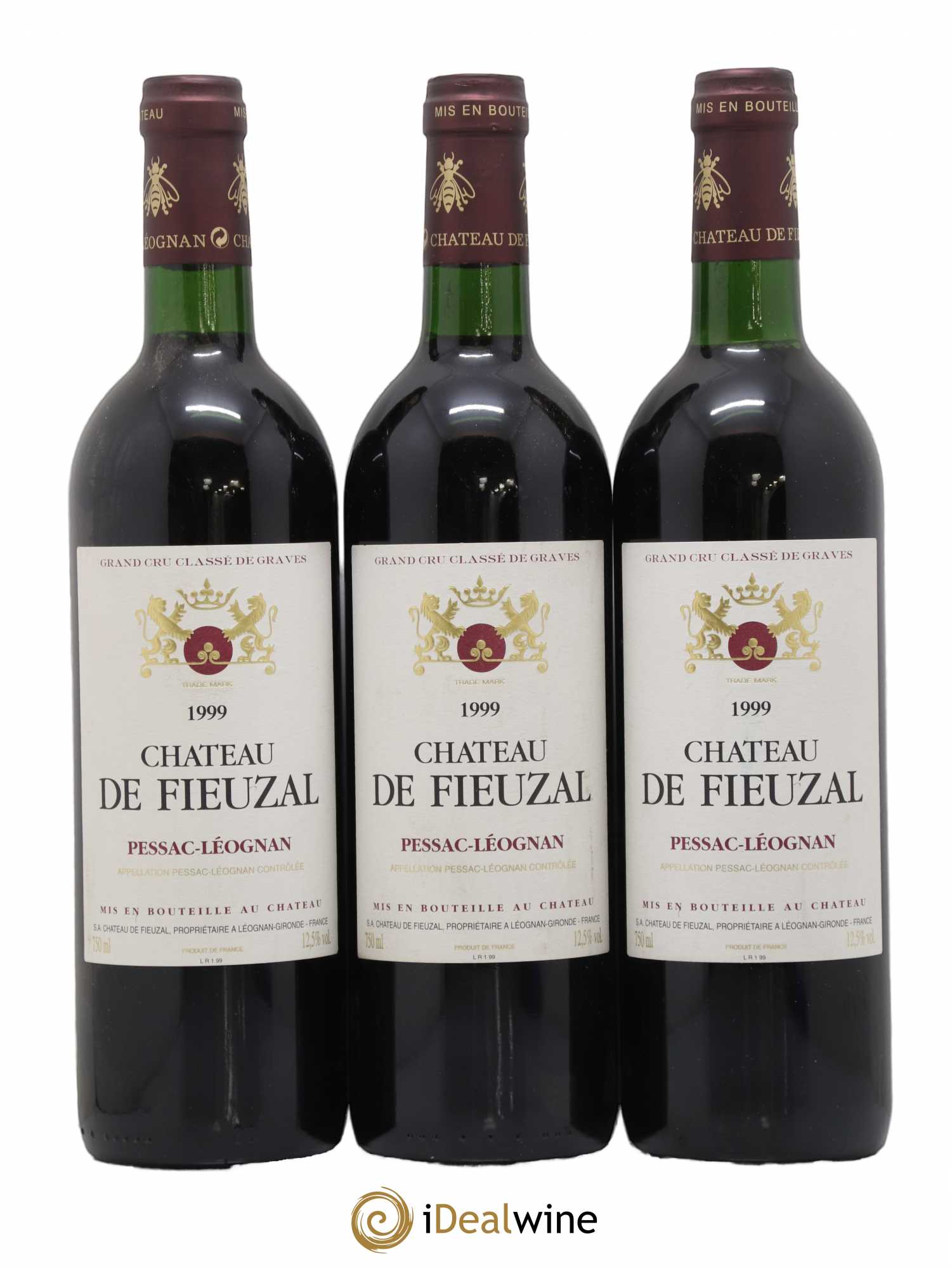 Château de Fieuzal Cru Classé de Graves 1999 - Lot de 3 bouteilles - 0