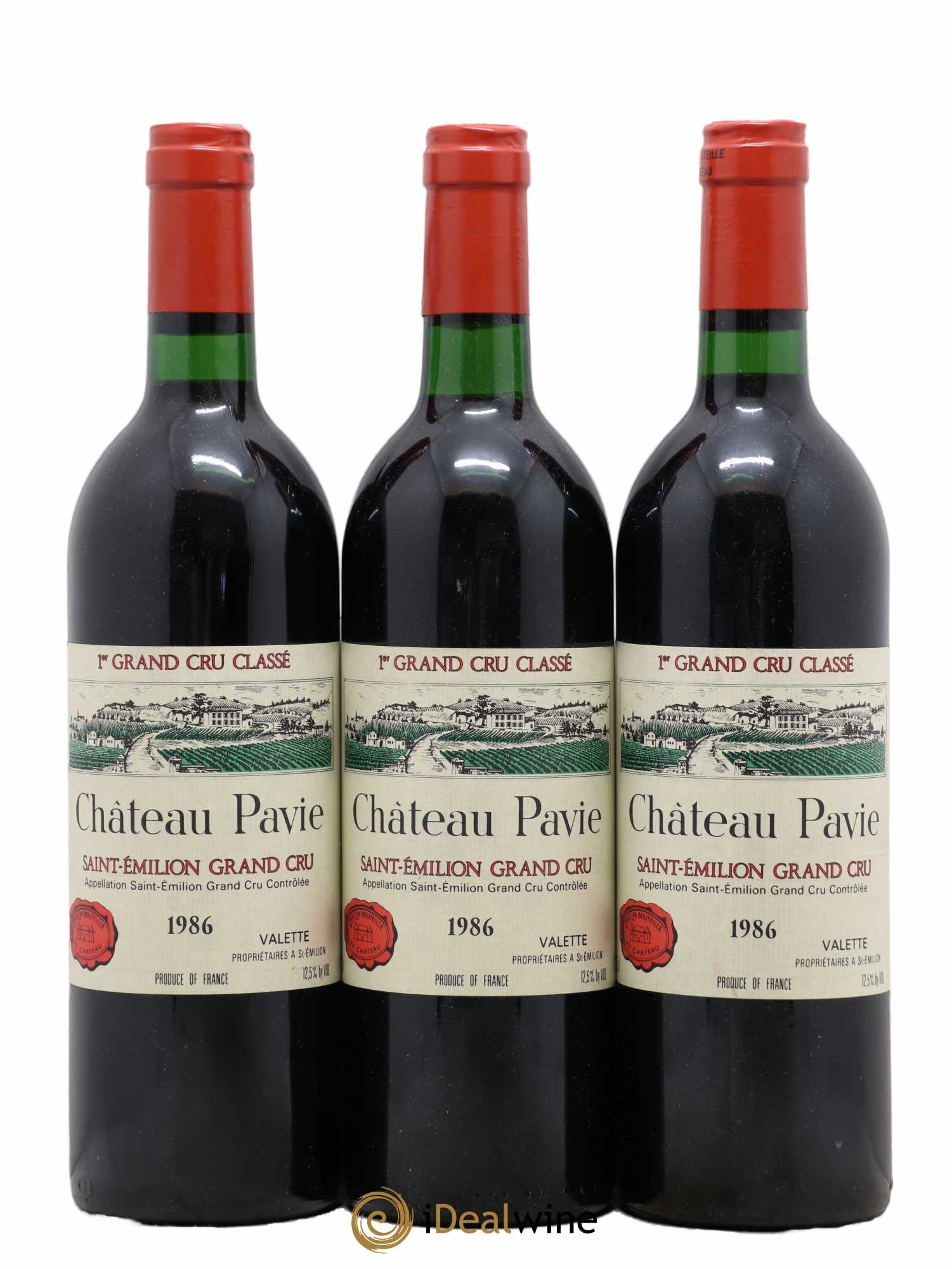 Château Pavie 1er Grand Cru Classé A 1986 - Lot de 3 bouteilles - 0