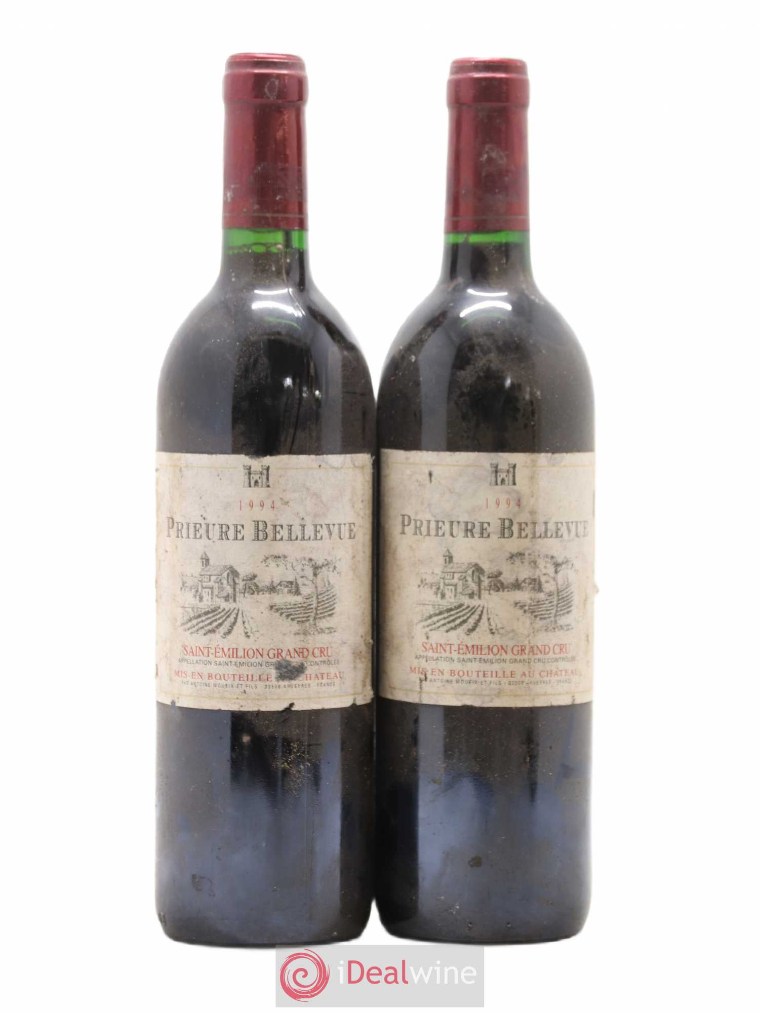 Saint-Émilion Grand Cru Prieure Bellevue 1994 - Lot de 2 bouteilles - 0