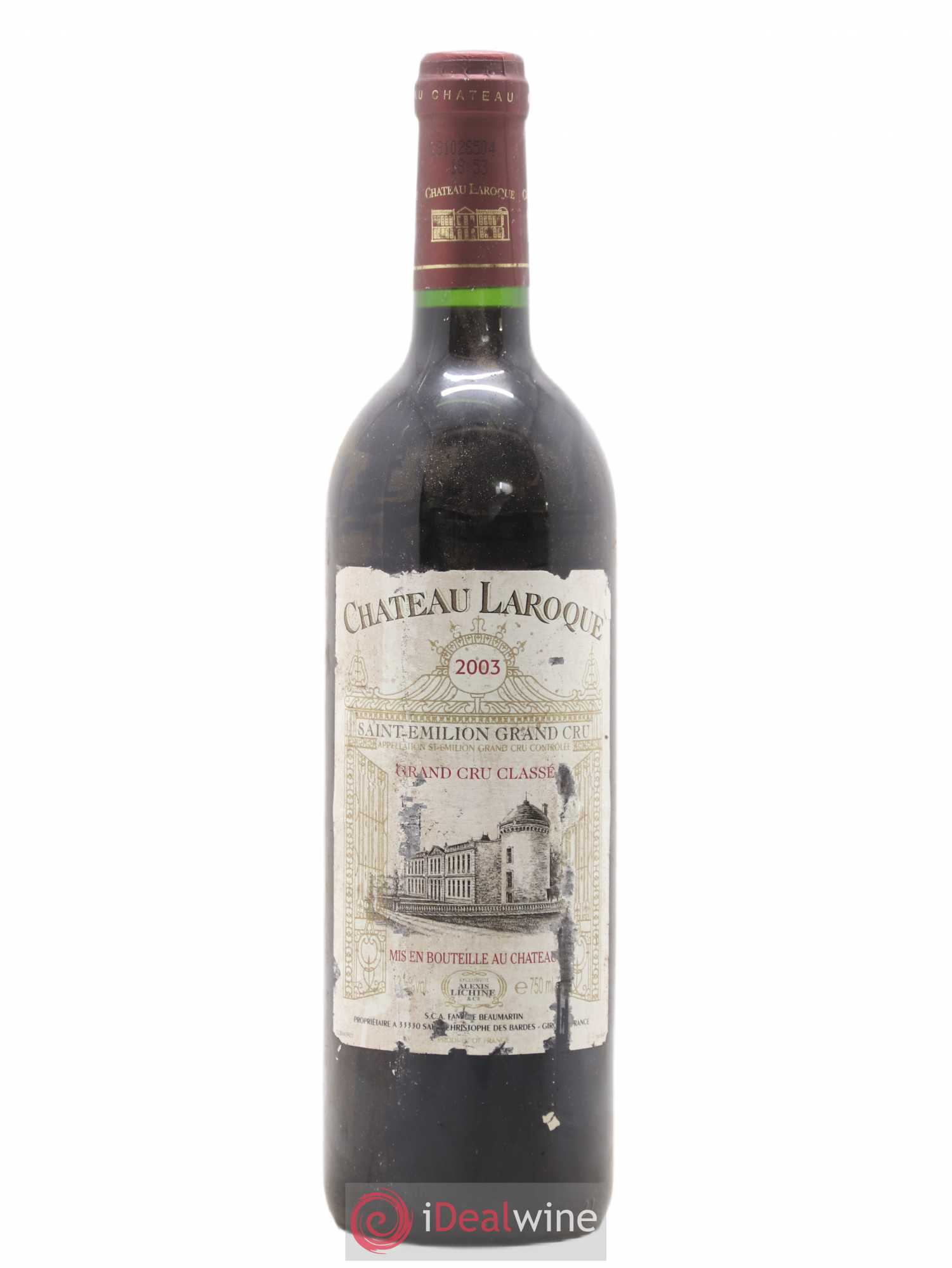Château Laroque Grand Cru Classé 2003 - Lot de 1 bouteille - 0