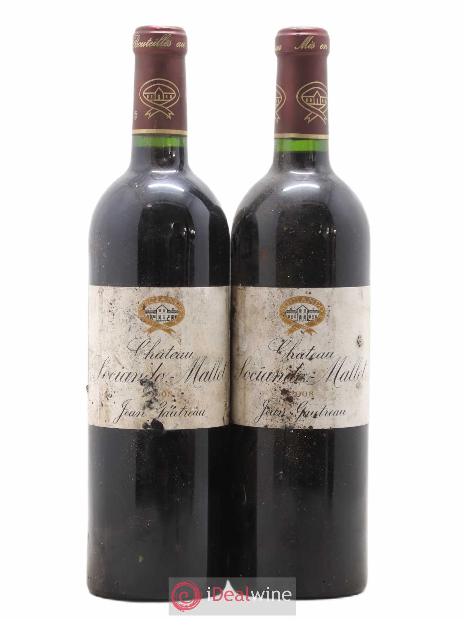 Château Sociando Mallet 2008 - Lot de 2 bouteilles - 0