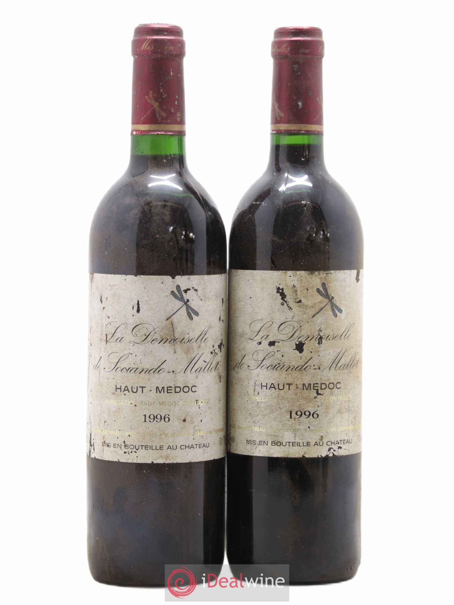 Demoiselle de Sociando Mallet Second Vin 1996 - Lot de 2 bouteilles - 0