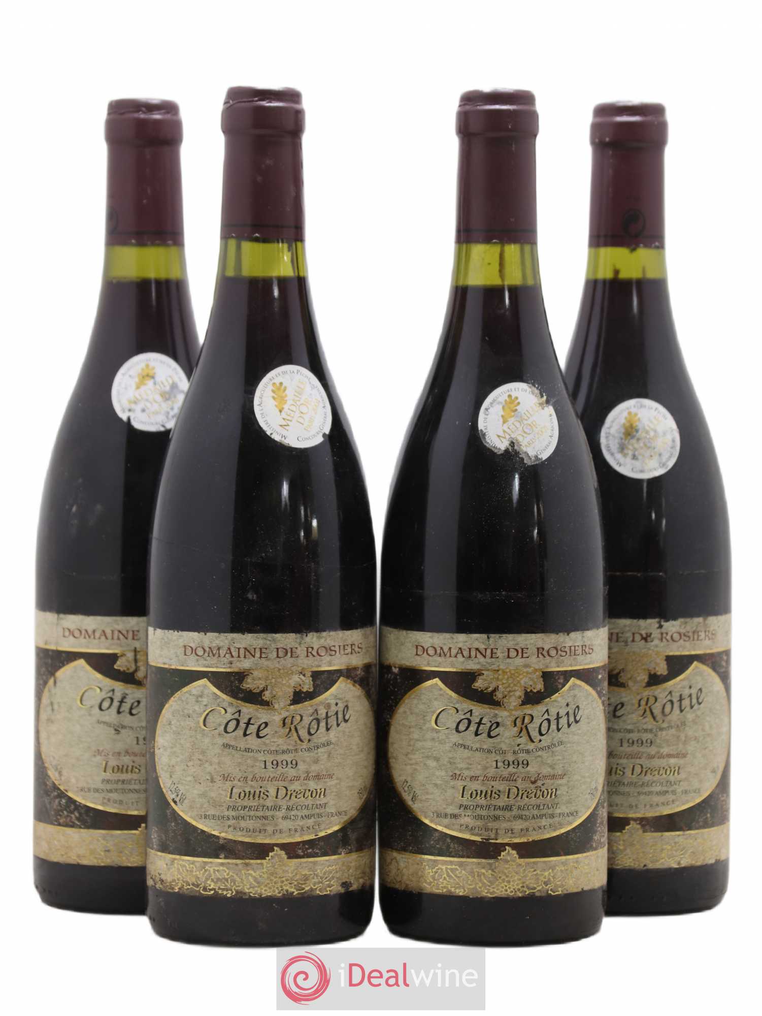 Côte-Rôtie Domaine des Rosiers Louis Drevon 1999 - Posten von 4 Flaschen - 0