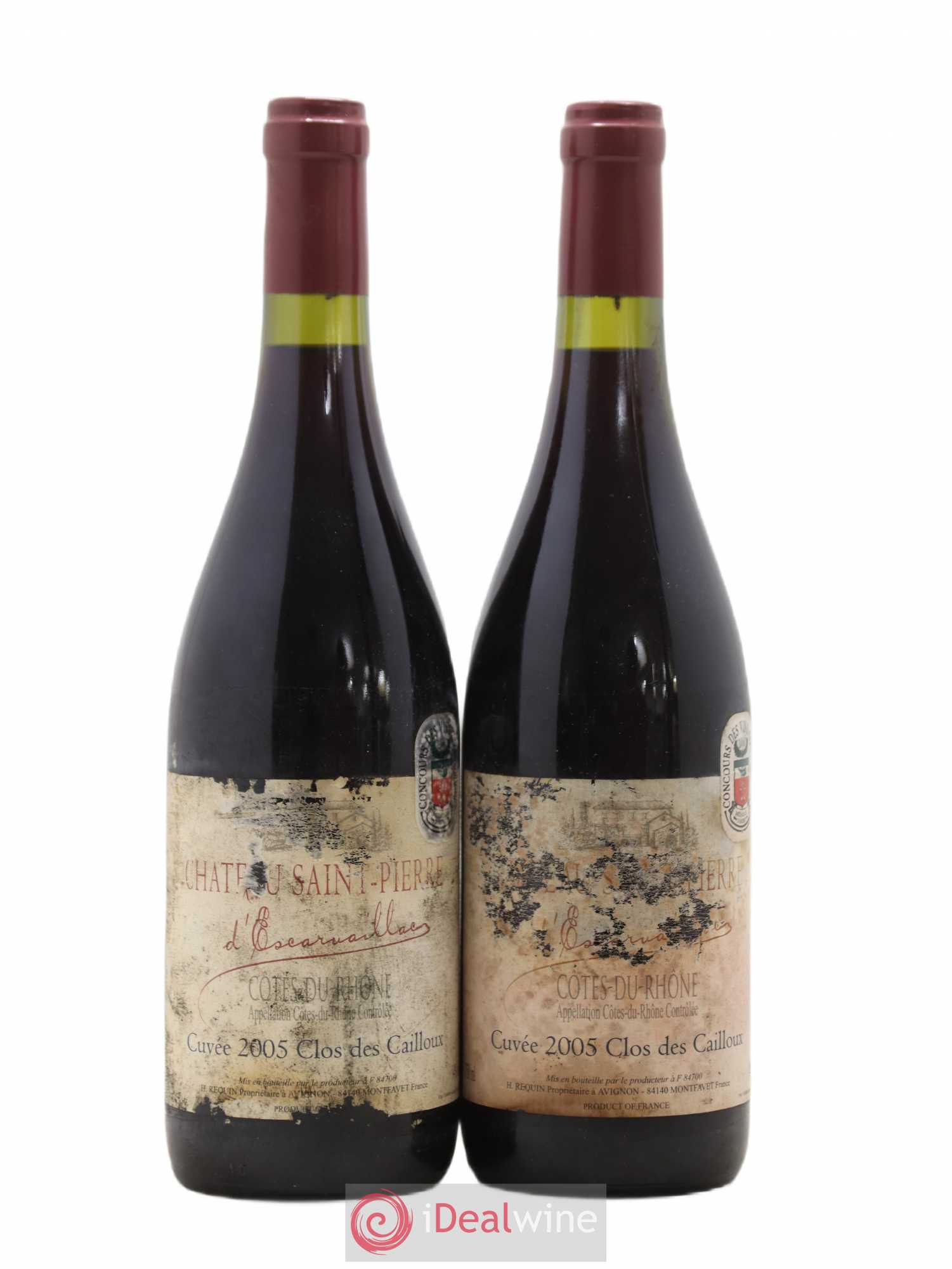 Côtes-du-Rhône Château Saint Pierre d'Escavarailles Clos Caillou 2005 - Posten von 2 Flaschen - 0