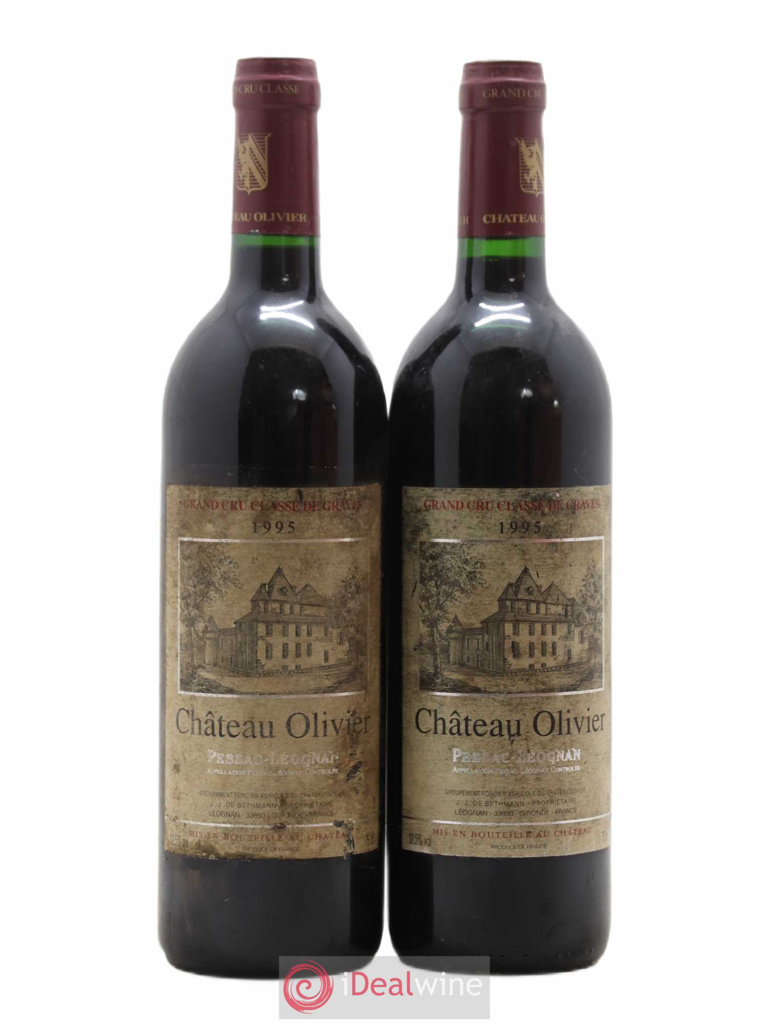 Château Olivier Cru Classé de Graves 1995 - Lot de 2 bouteilles - 0