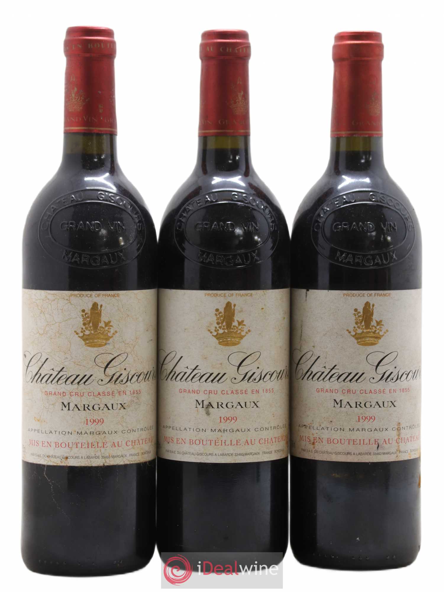 Château Giscours 3ème Grand Cru Classé 1999 - Lot de 3 bouteilles - 0