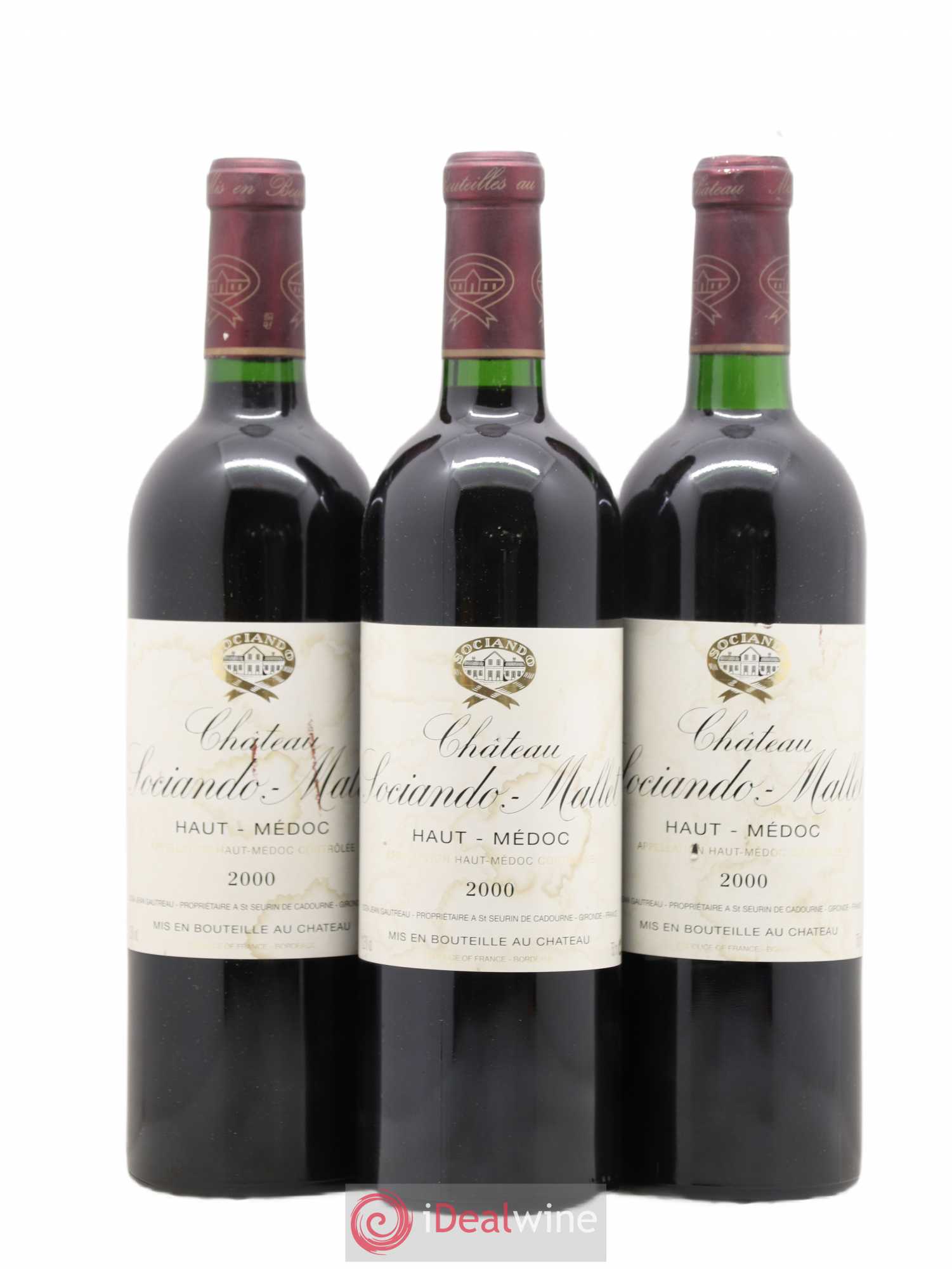 Château Sociando Mallet 2000 - Lot de 6 bouteilles - 2
