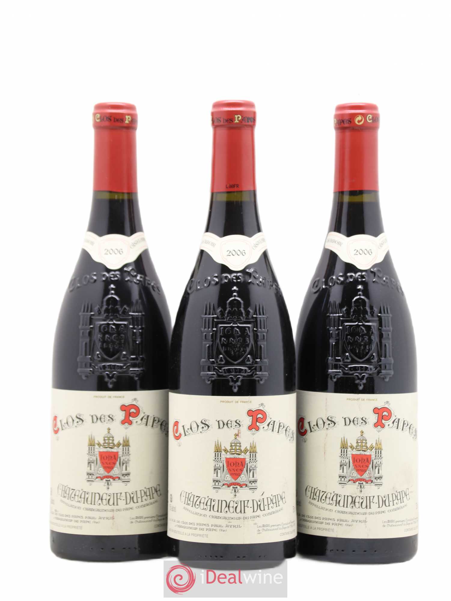 Châteauneuf-du-Pape Clos des Papes - Paul Avril 2006 - Lot de 3 bouteilles - 0
